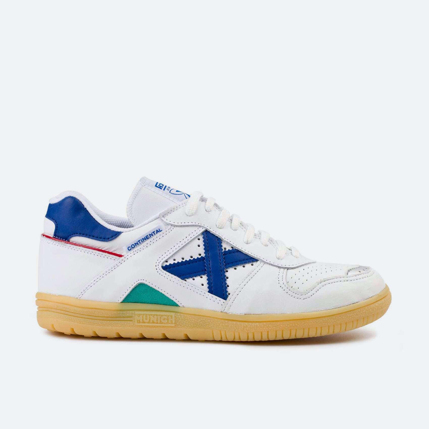 Munich Men's Continental Indoor Football Trainers Adults - White/Blue - 6.5 (40)