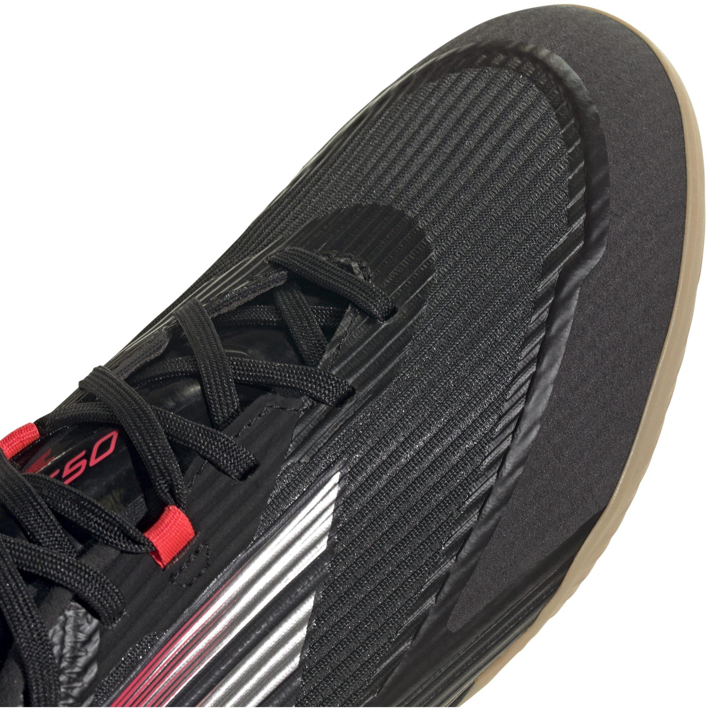 Zwart/IJzer/Rood - adidas - Adults F50 League Indoor Football Boots - 7