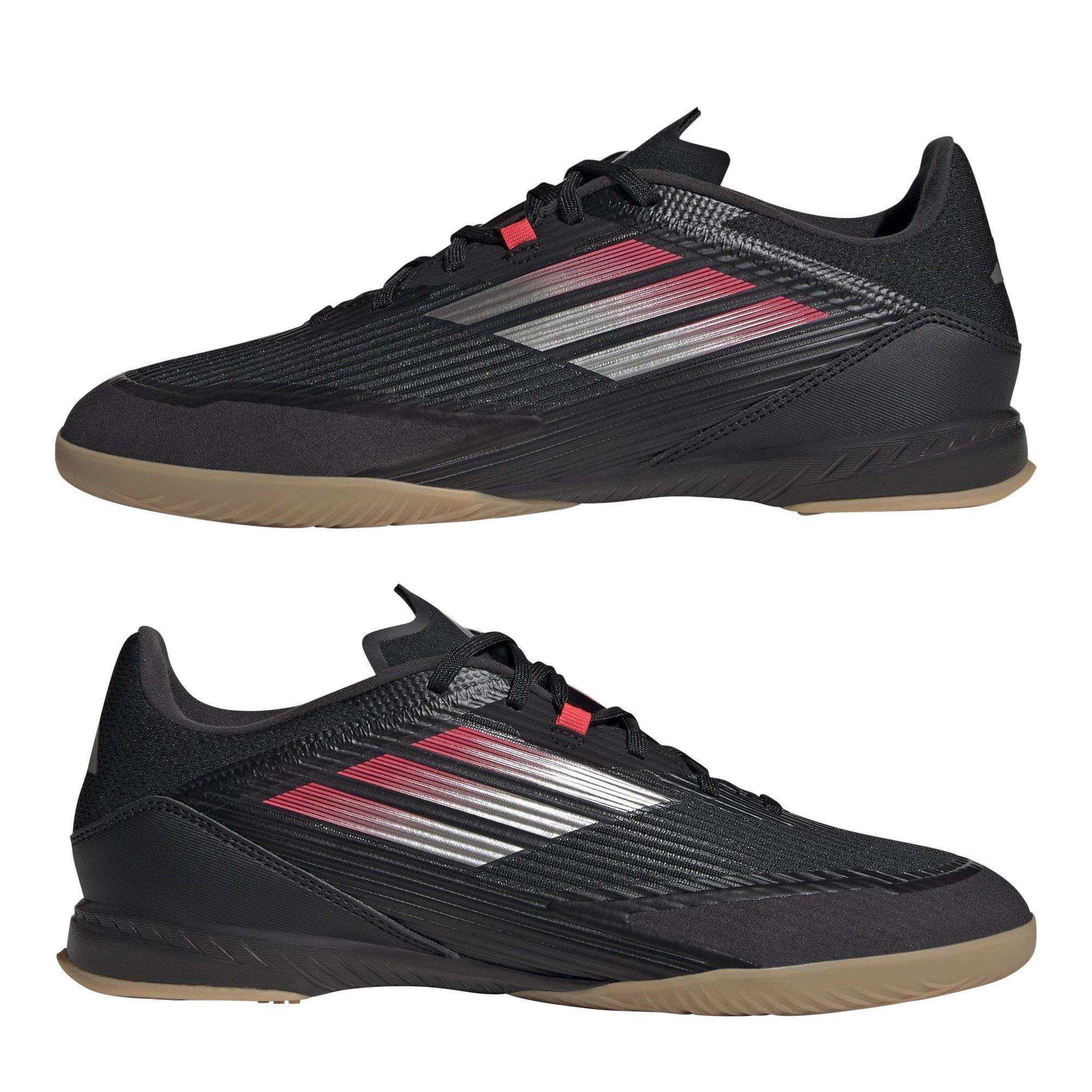 Zwart/IJzer/Rood - adidas - Adults F50 League Indoor Football Boots - 9