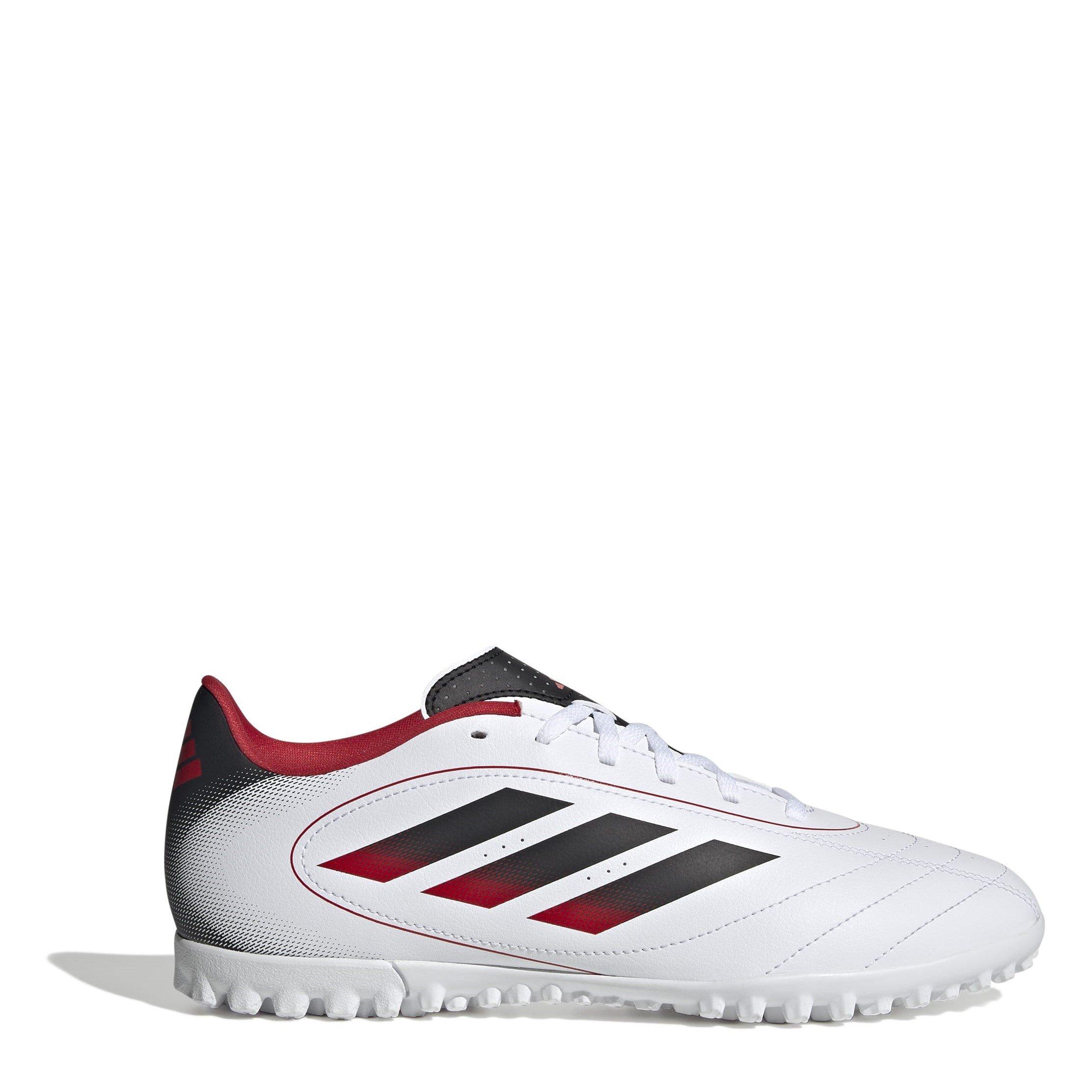 Adidas Men's Goletto Adults Astro Turf Football Boots - White/Black - 8 (42)