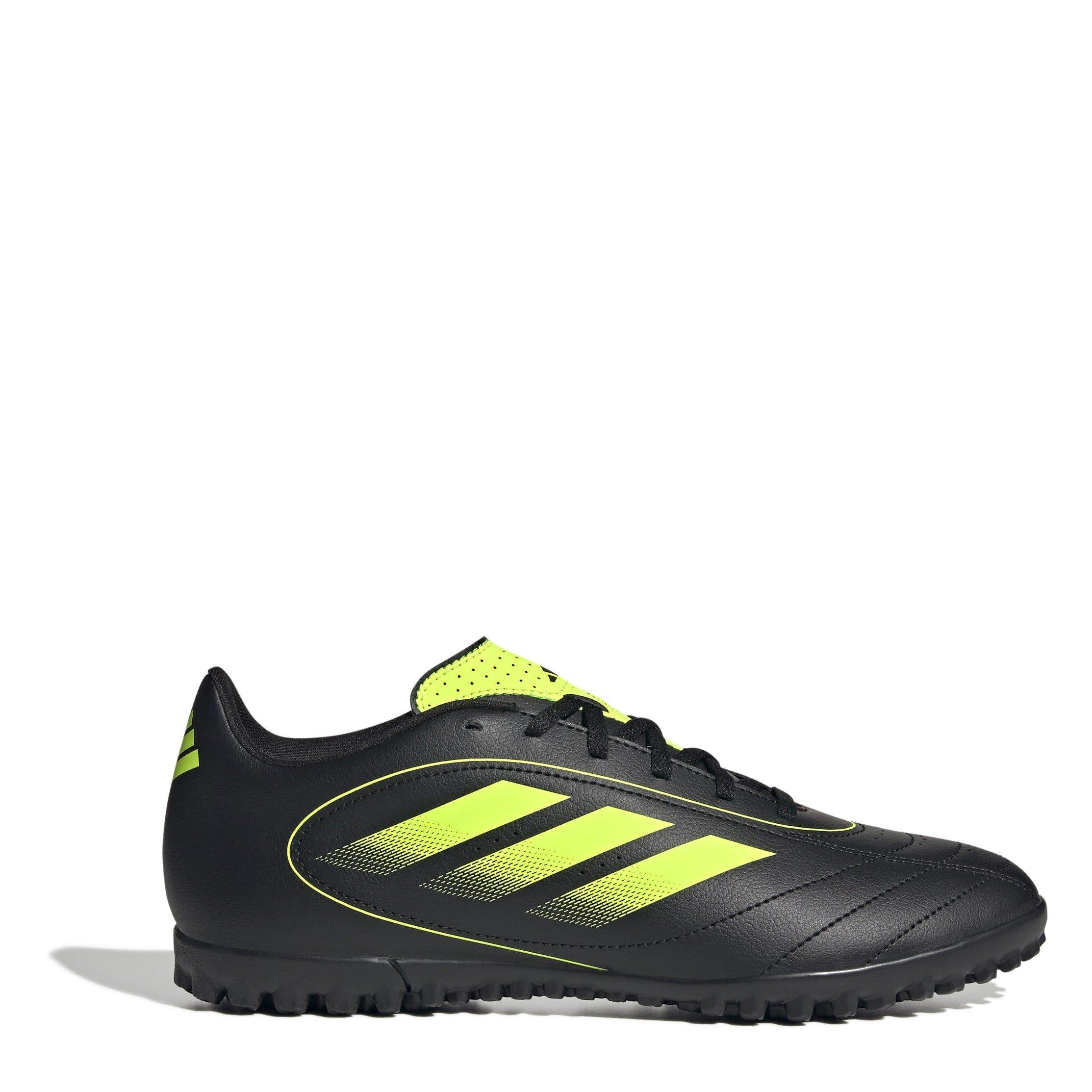 Adidas Men's Goletto Adults Astro Turf Football Boots - Black/Lemon - 12 (47.3)