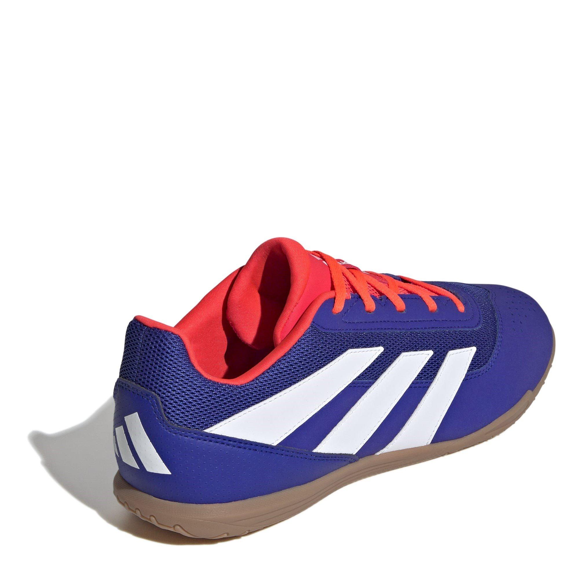 Wht/LucBlue/Red - adidas - Predator 24 Club Indoor Football Boots - 4