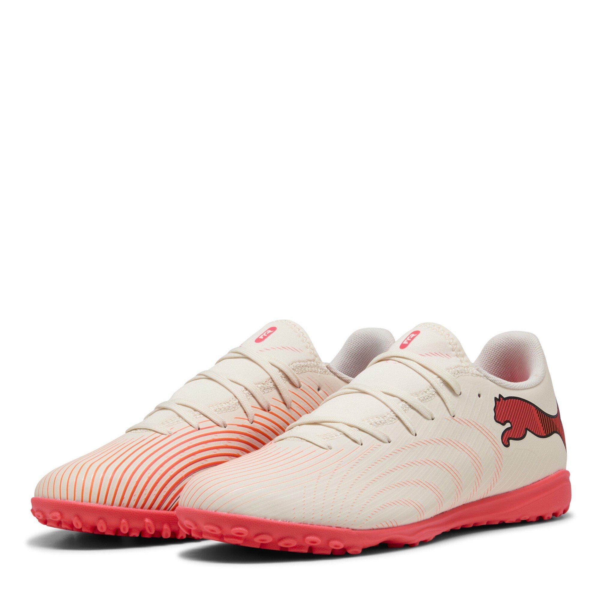 Puma Men's Future 9 Play Astro Turf Football Boots - Almond/Red - 10 (44.5)