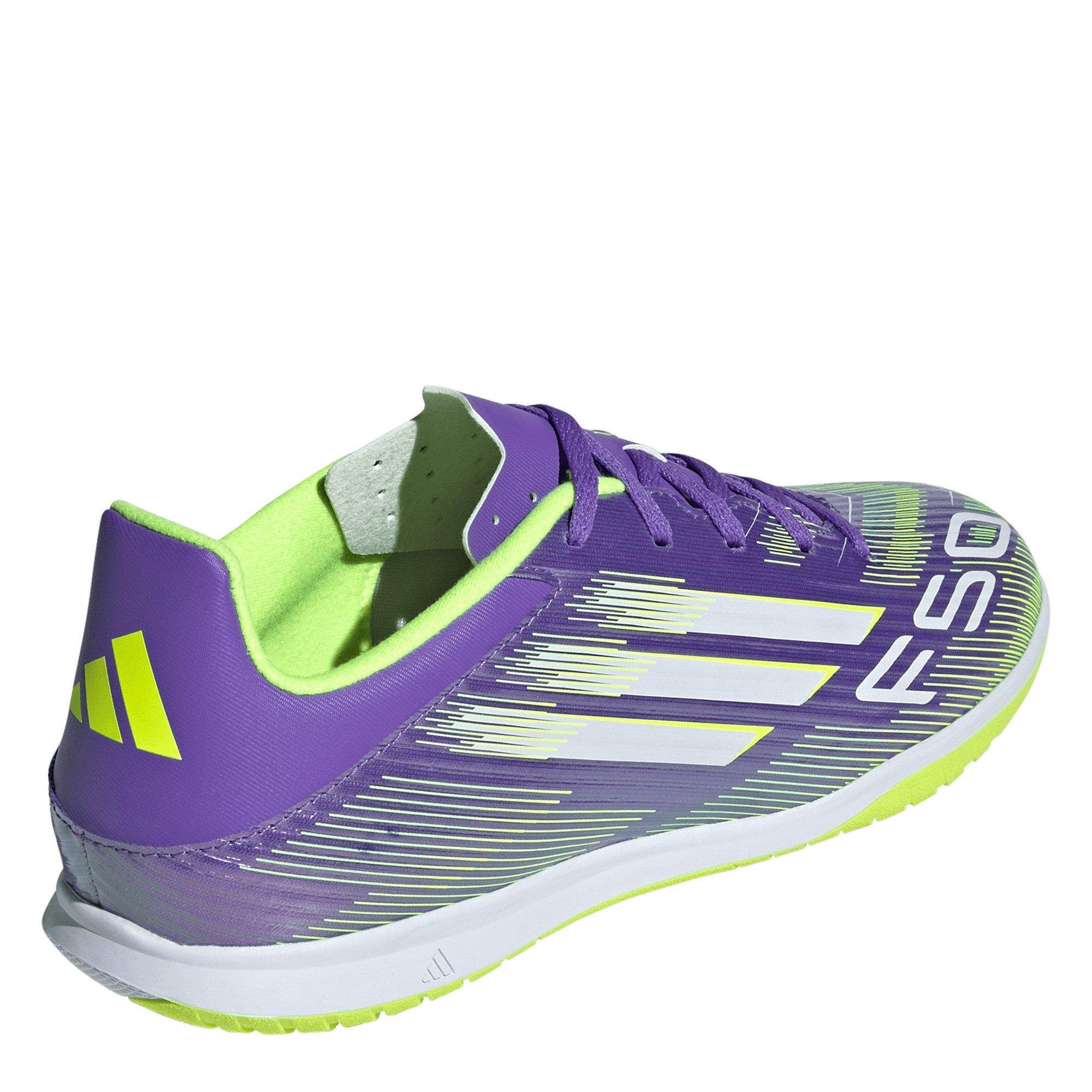 Purple/White - adidas - F50 Club Adults Indoor Football Boots - 4
