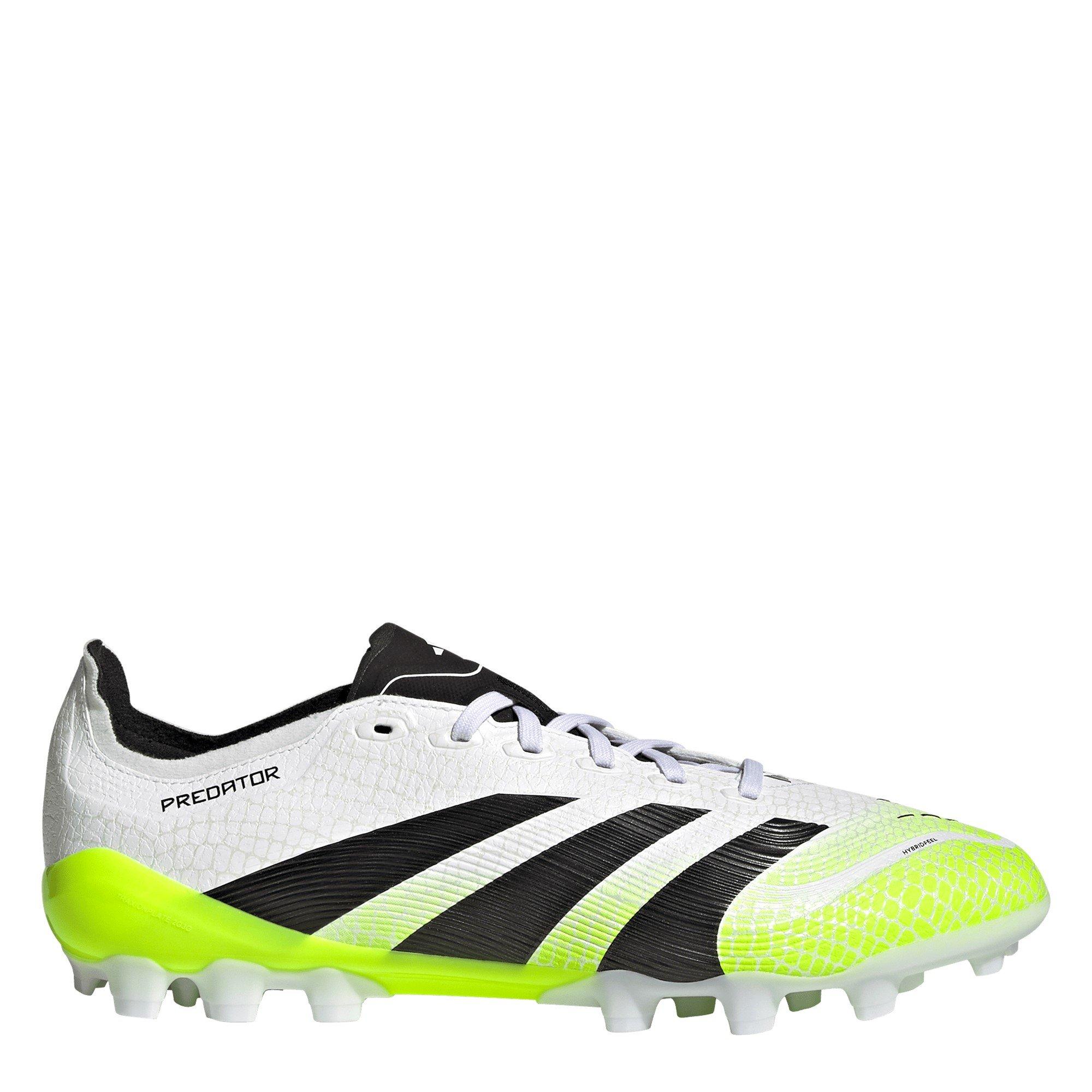 Adidas Men's Predator League Adults Astro Turf Fotball Boots - White/Blk/Lemon - 10.5(45.3)
