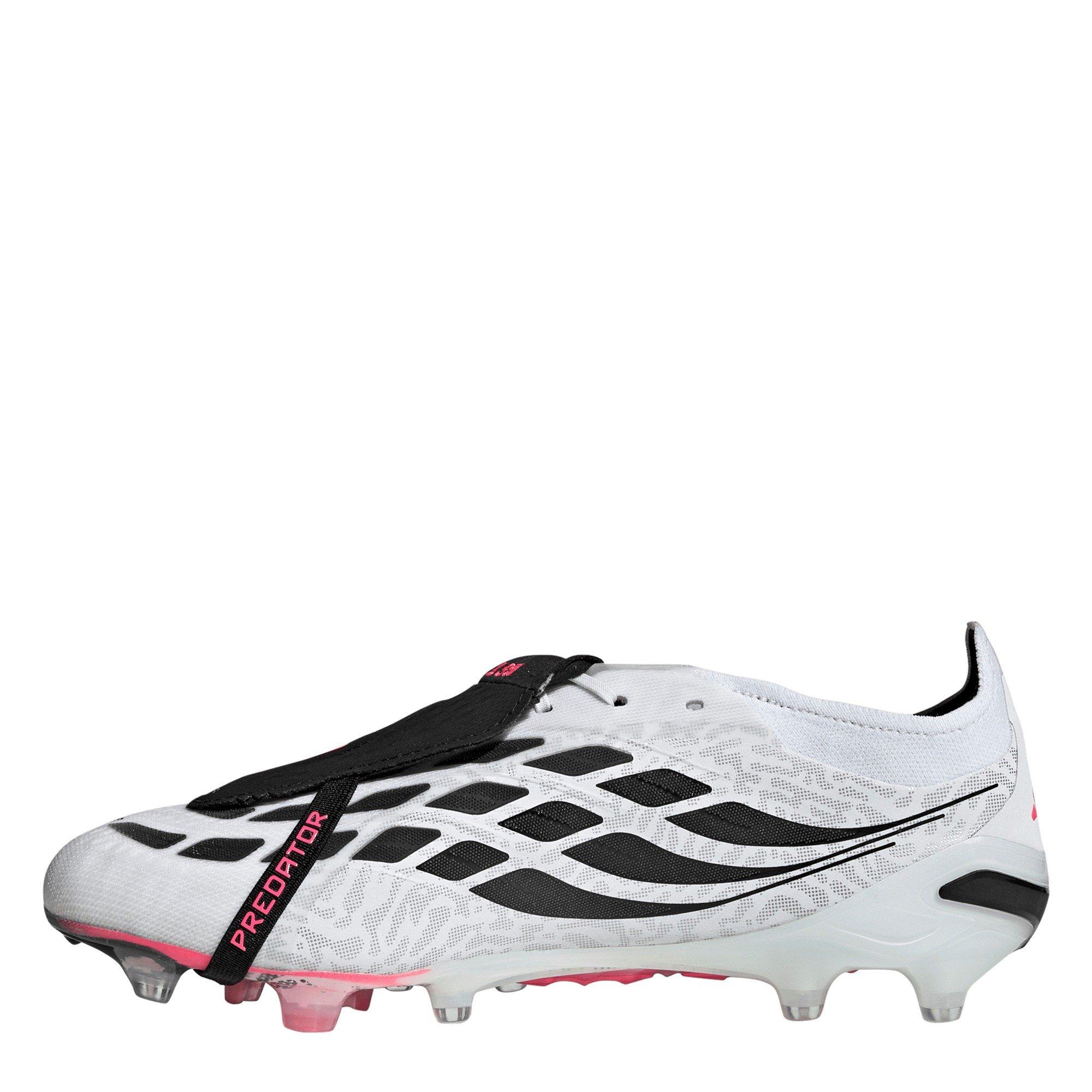 White/Coral - adidas - Mens adidas Predator Elite Fold Over Tongue Artificial Ground Football Boots - 2