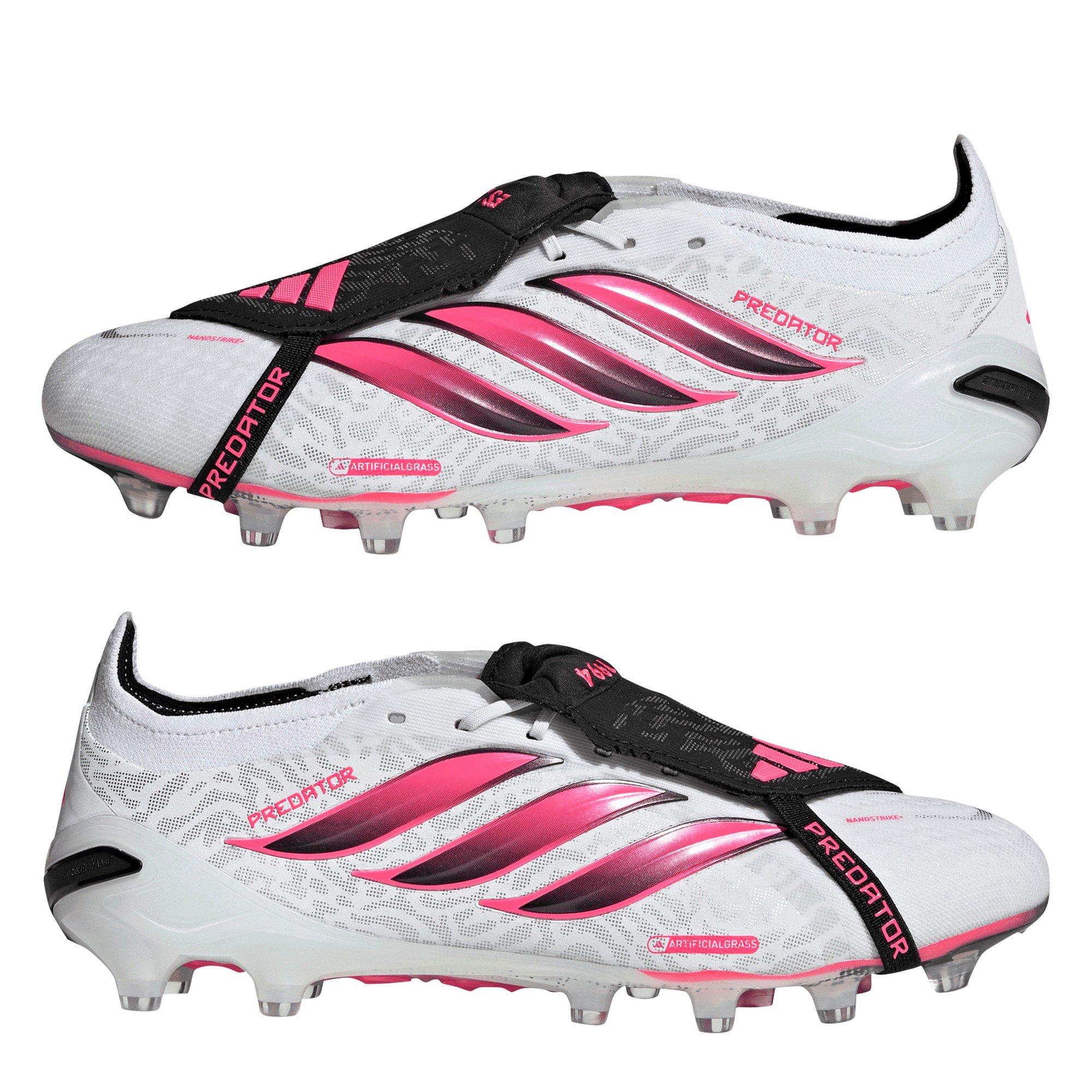 White/Coral - adidas - Mens adidas Predator Elite Fold Over Tongue Artificial Ground Football Boots - 11
