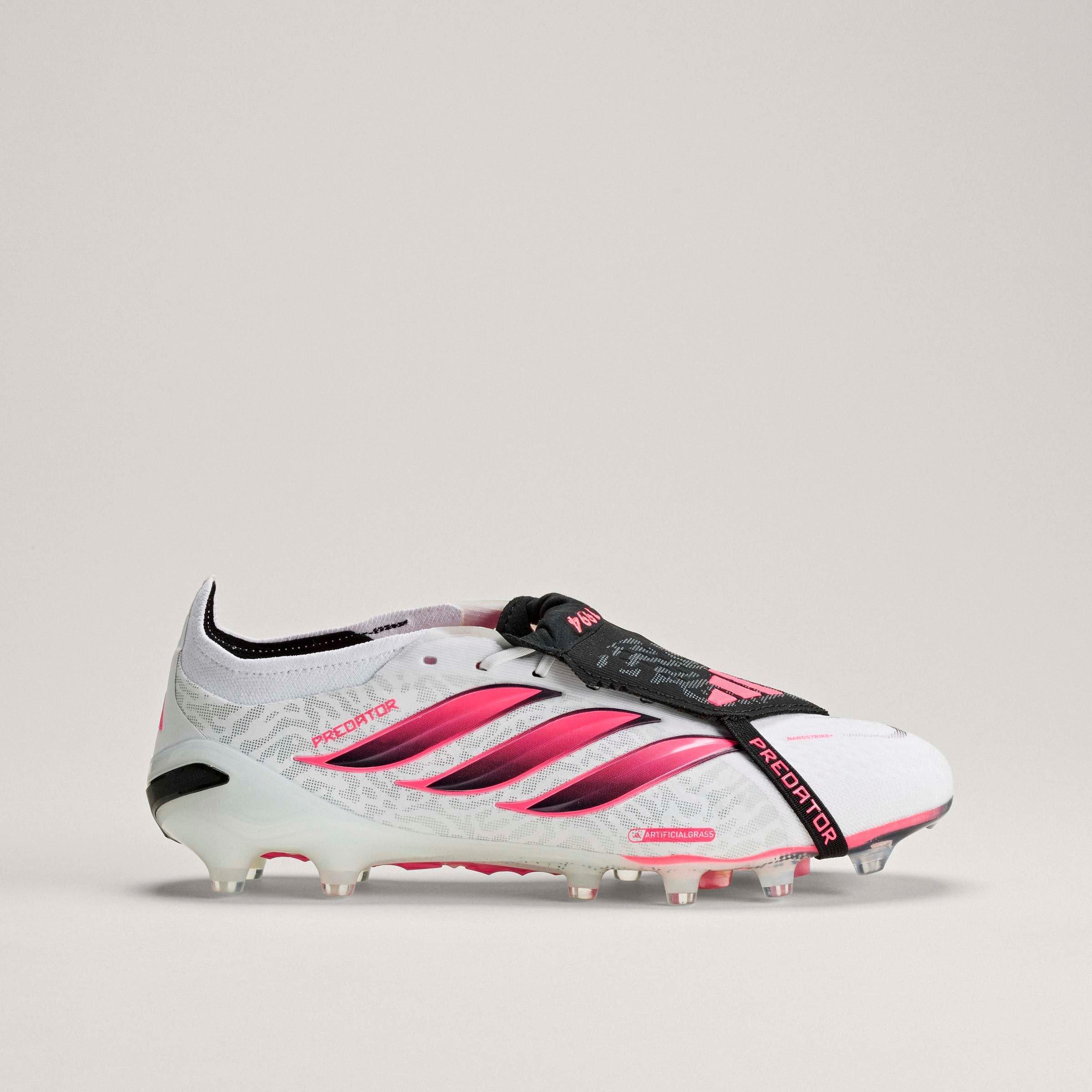White/Coral - adidas - Mens adidas Predator Elite Fold Over Tongue Artificial Ground Football Boots - 12