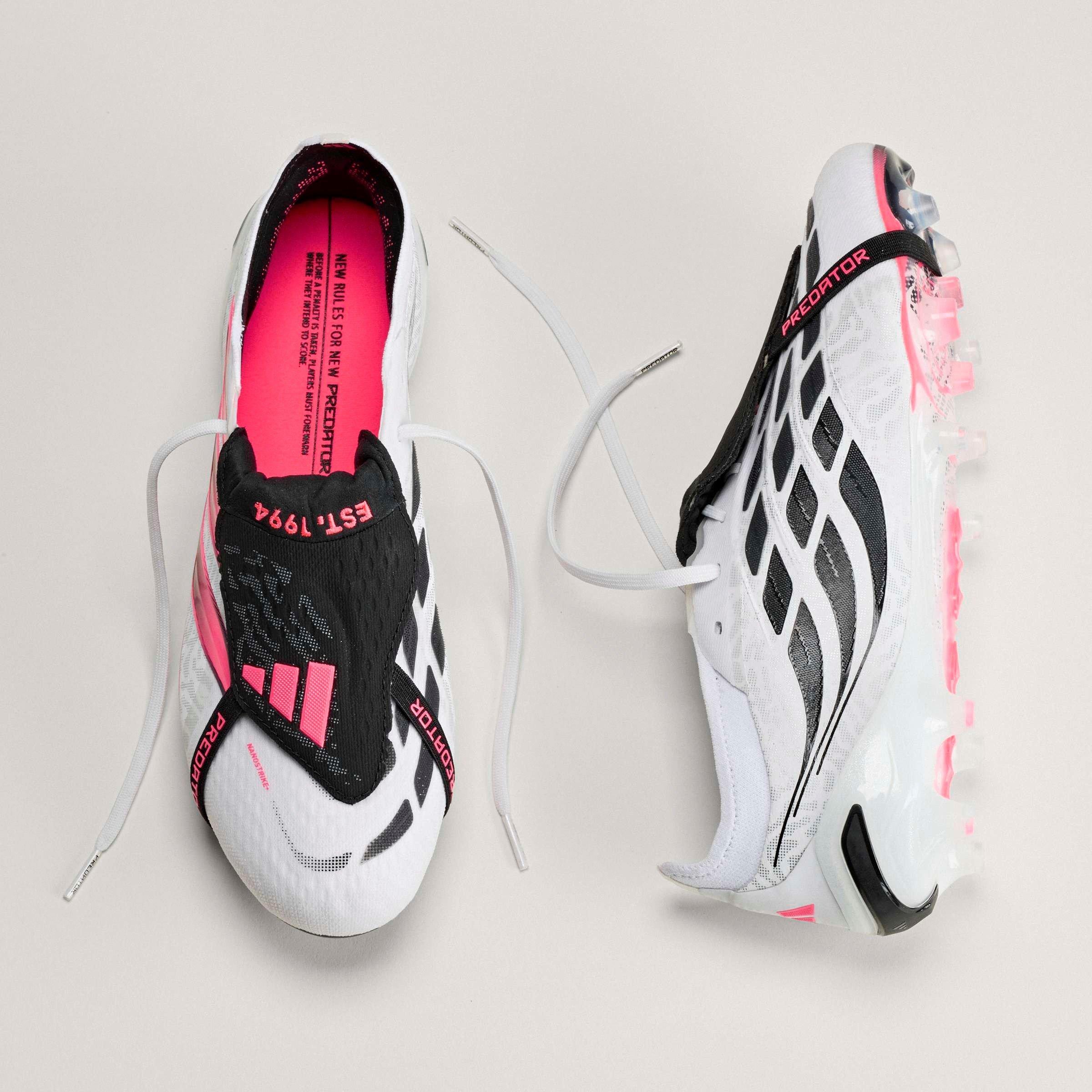 White/Coral - adidas - Mens adidas Predator Elite Fold Over Tongue Artificial Ground Football Boots - 13