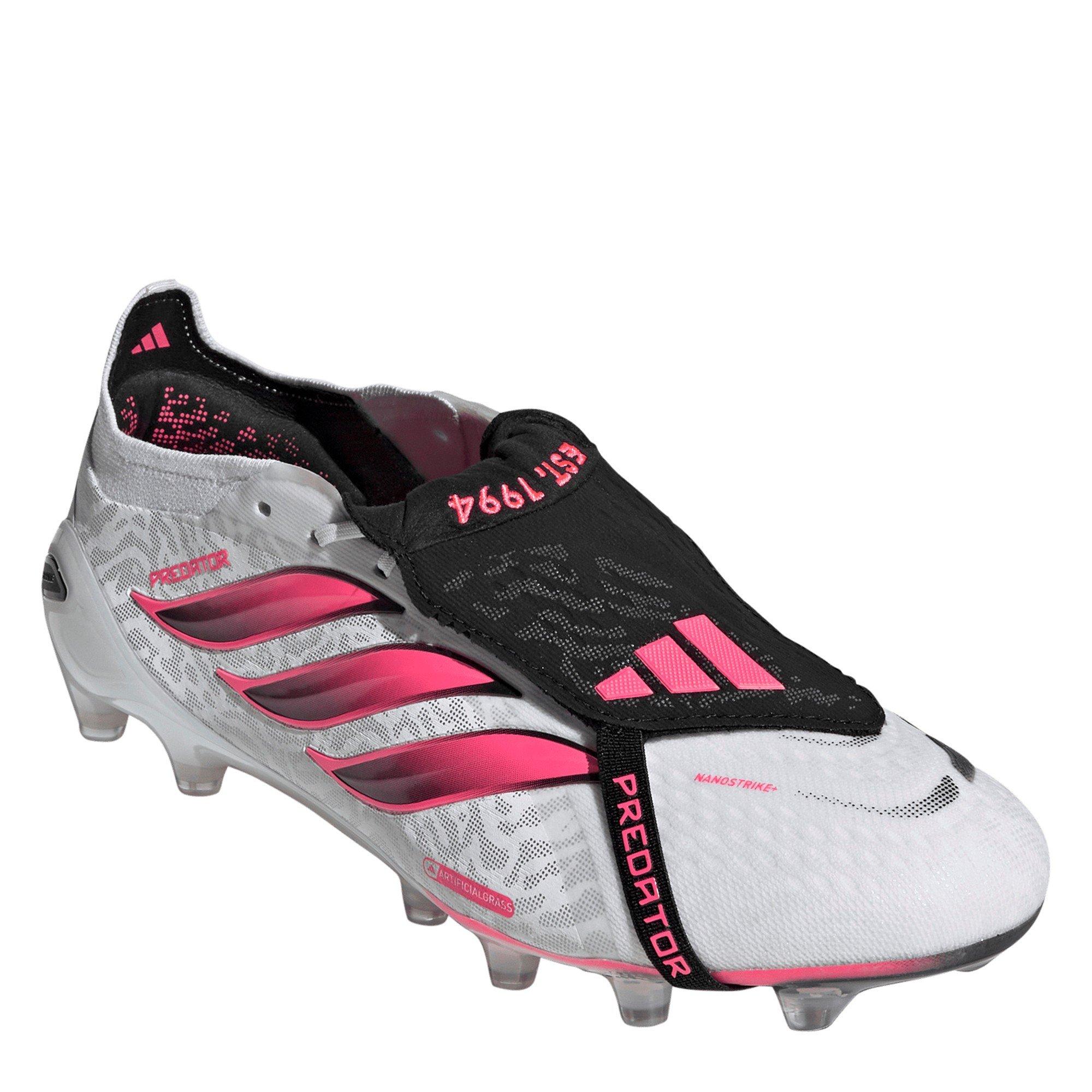 White/Coral - adidas - Mens adidas Predator Elite Fold Over Tongue Artificial Ground Football Boots - 4