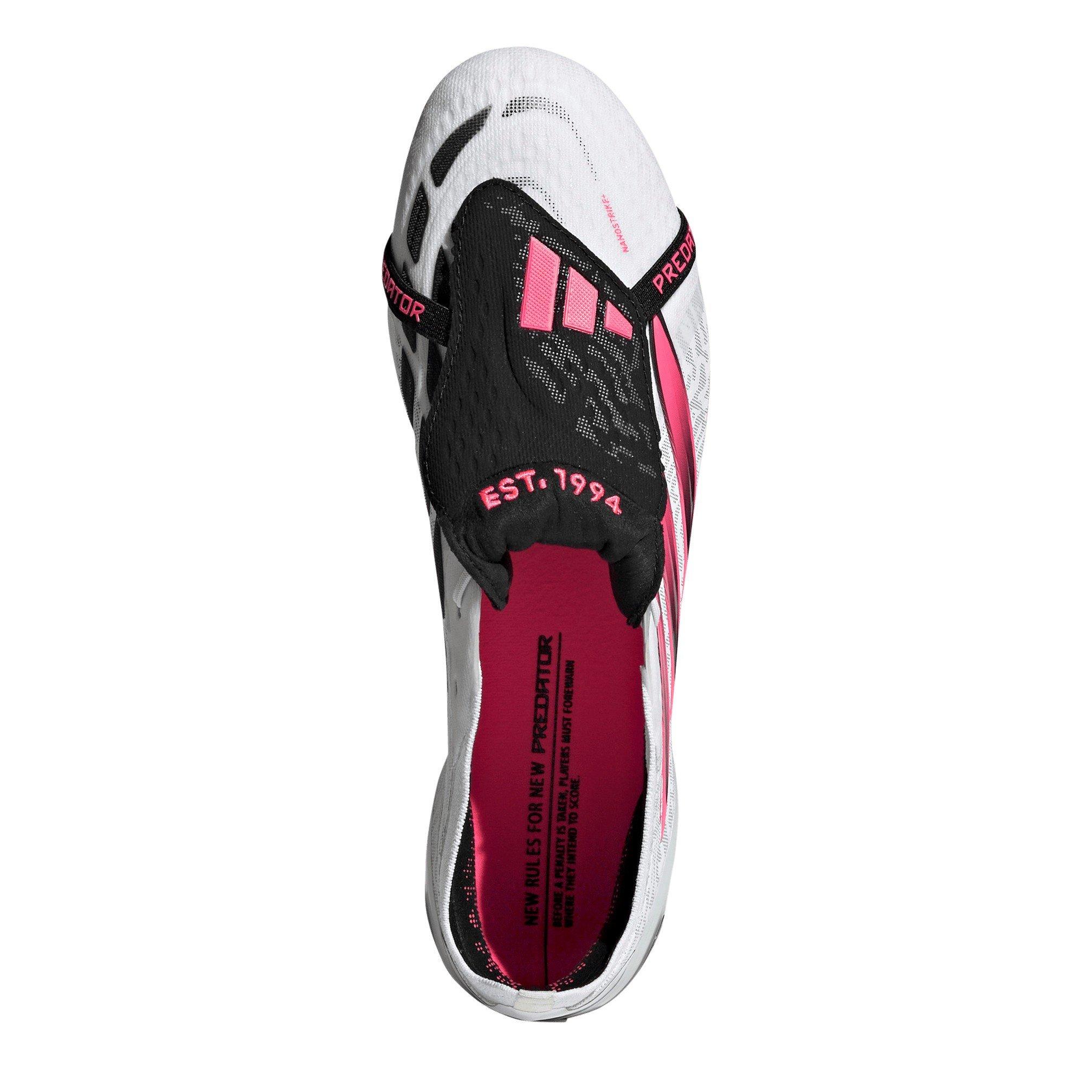 White/Coral - adidas - Mens adidas Predator Elite Fold Over Tongue Artificial Ground Football Boots - 6