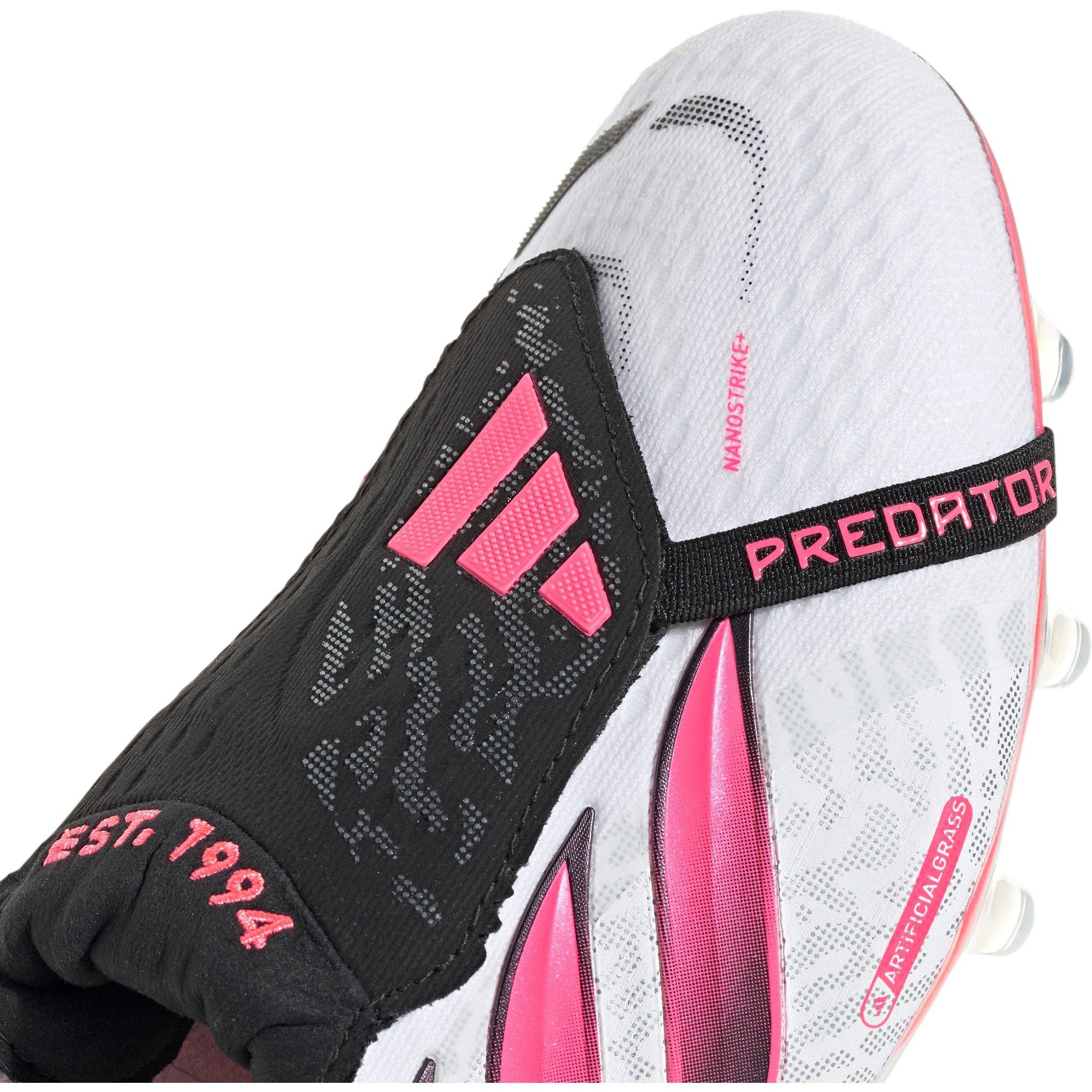 White/Coral - adidas - Mens adidas Predator Elite Fold Over Tongue Artificial Ground Football Boots - 10
