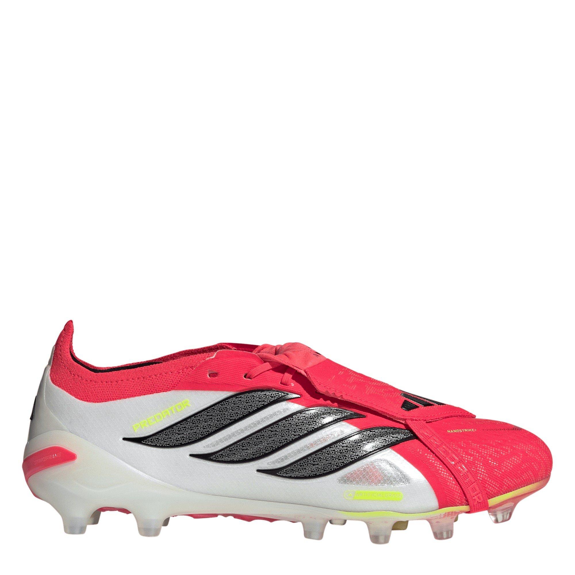 Adidas Men's Pator Elite Fold Over Tongue Artificial Ground Football Boots - Red/Black/White - 8 (42)
