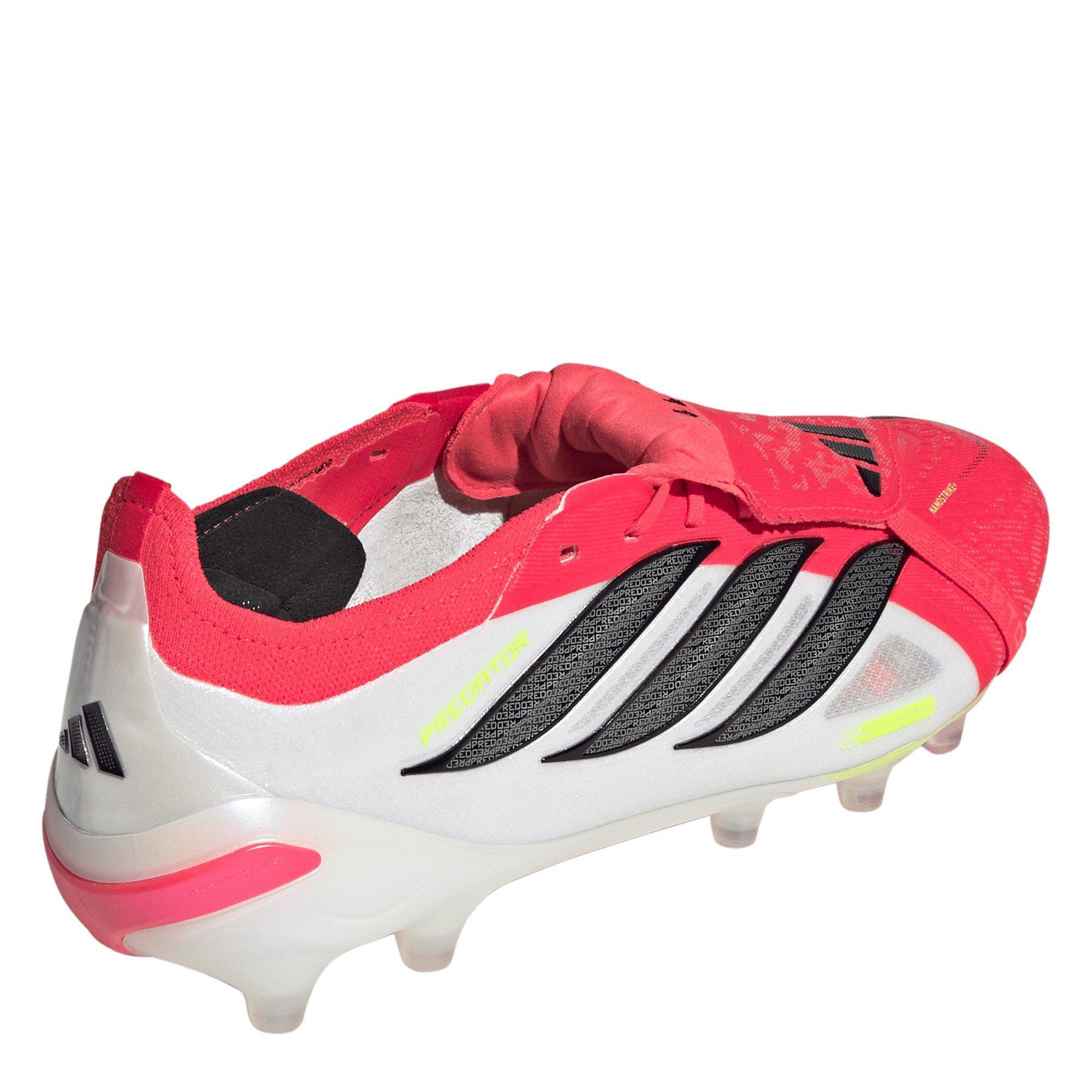 Red/Black/White - adidas - Mens adidas Predator Elite Fold Over Tongue Artificial Ground Football Boots - 4