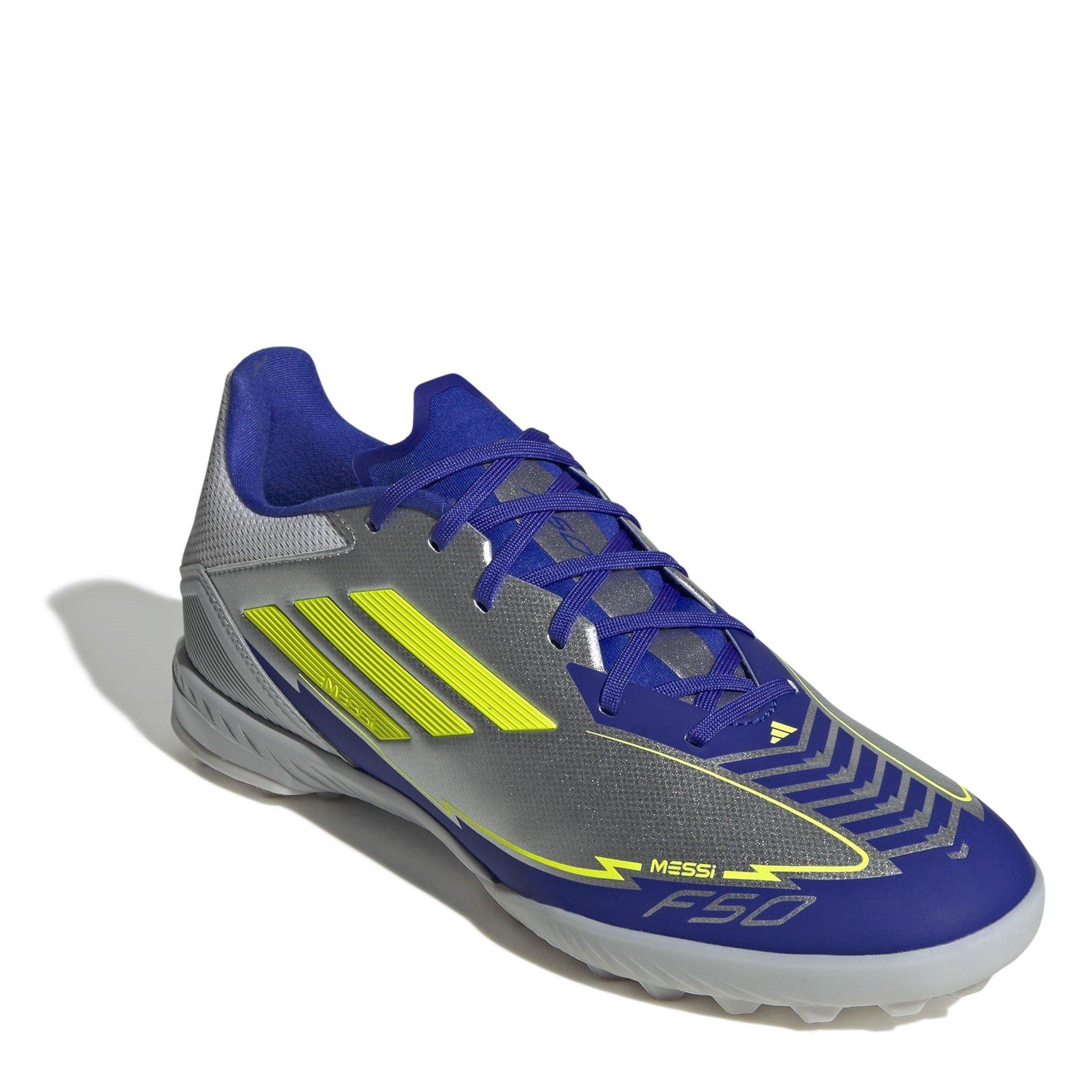 Srebro/Žuta/Plava - adidas - F50 Messi Astro Turf Football Boots Adults - 3