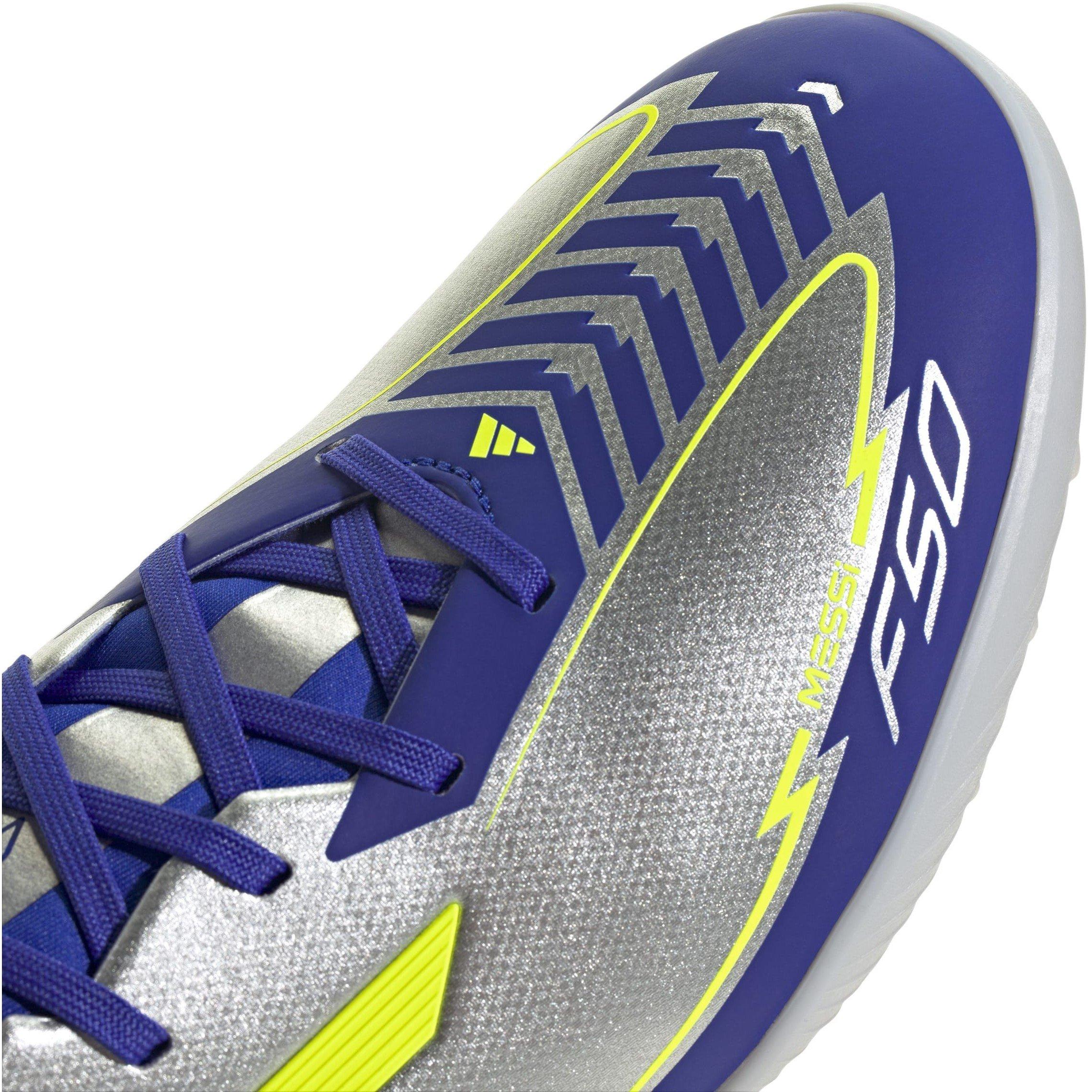 Srebro/Žuta/Plava - adidas - F50 Messi Astro Turf Football Boots Adults - 7