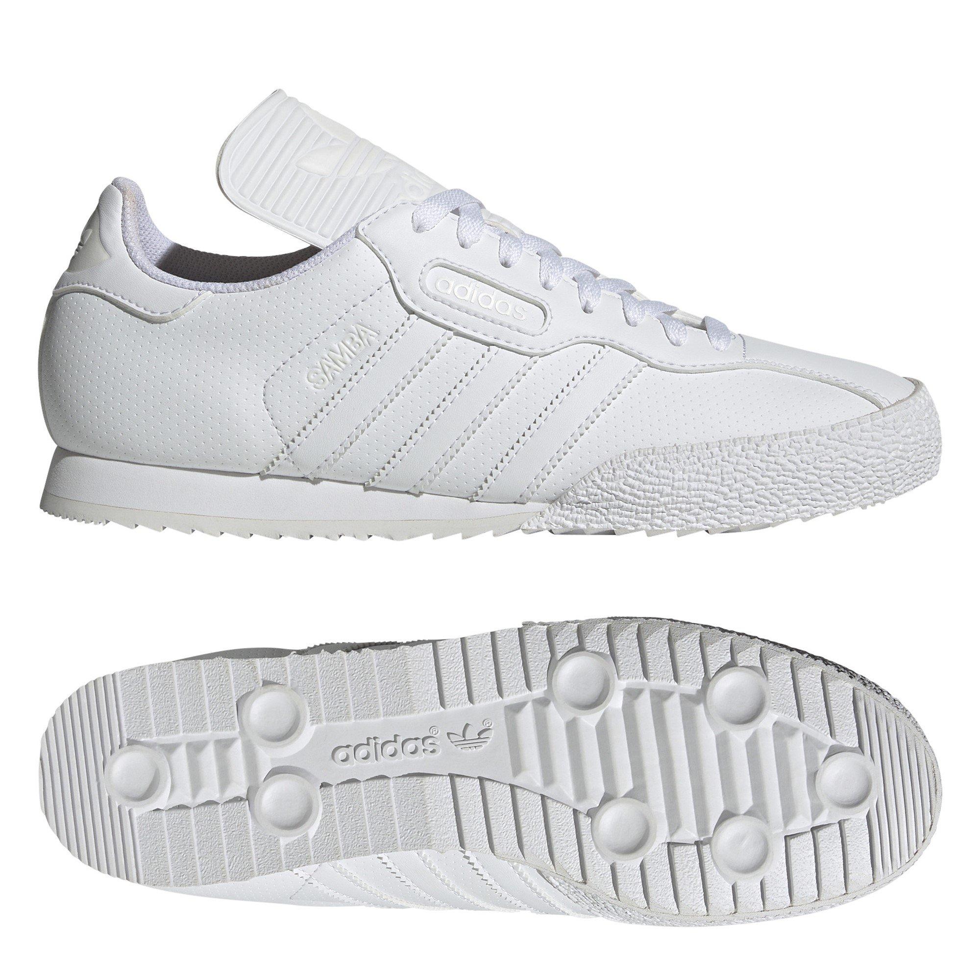 Adidas samba super white gold best sale