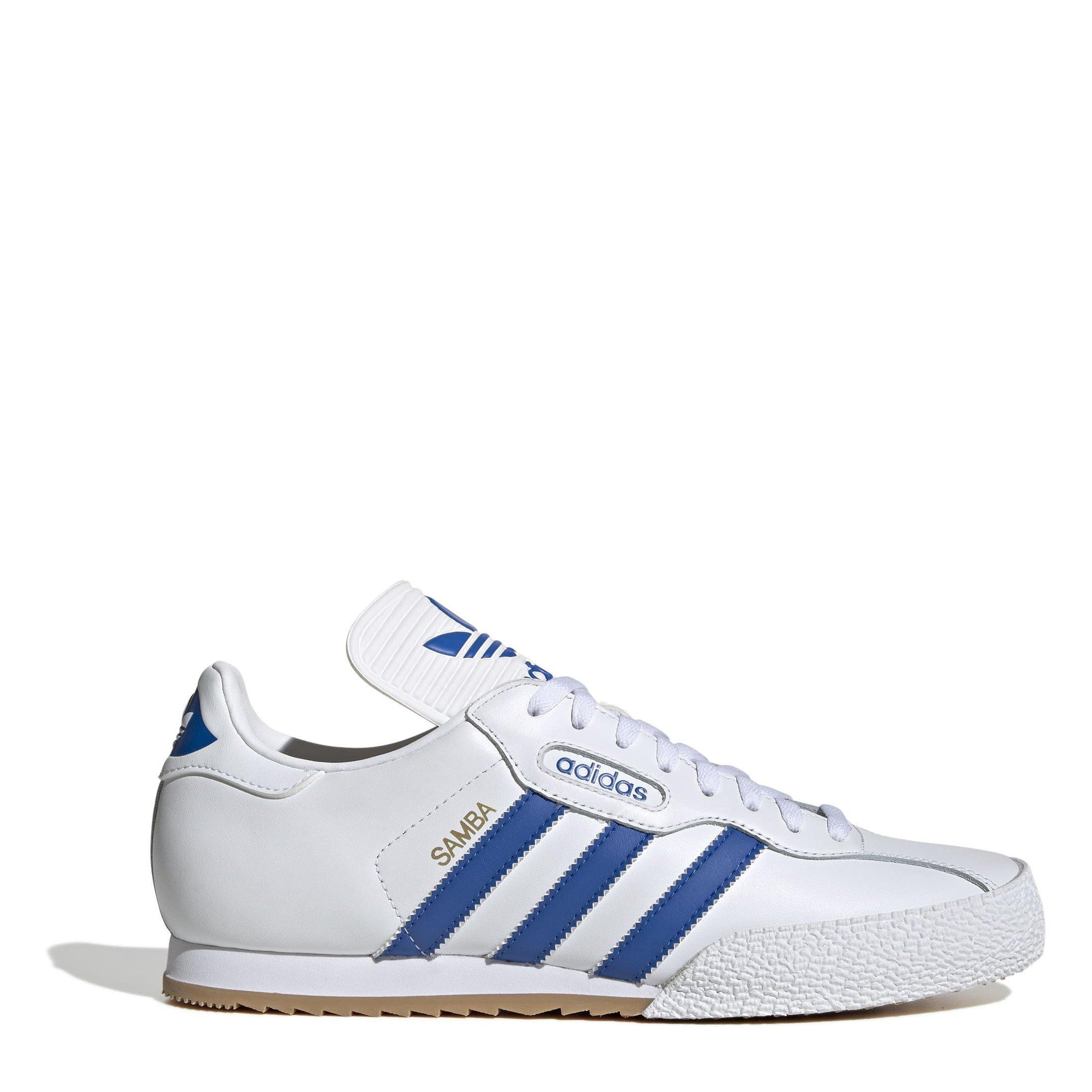 Adidas Men's Samba Super Trainers - White/Blue - 10.5 (45.3)