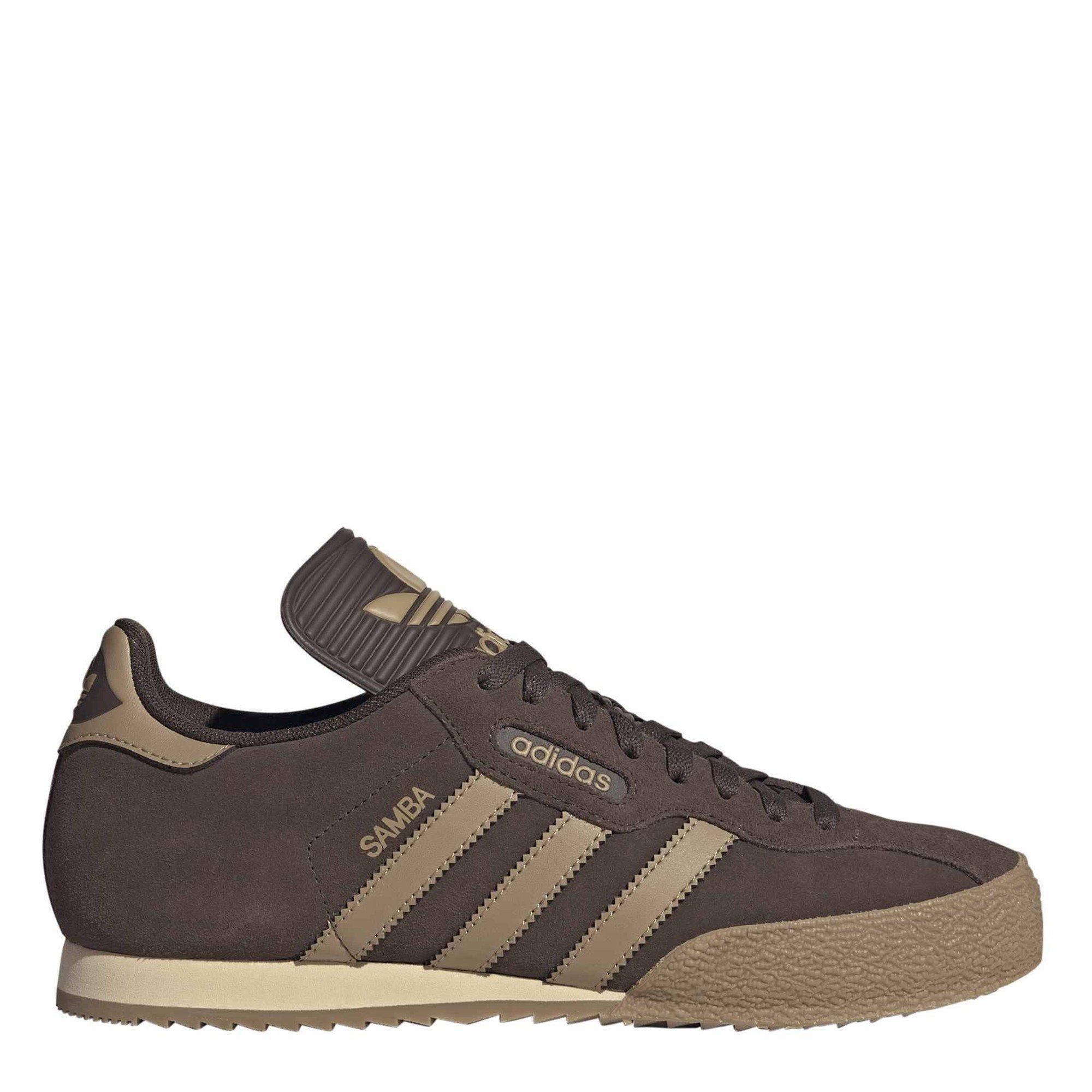Adidas Men's Originals Samba Suede Trainers - Brown/Gum - 9 (43.3)