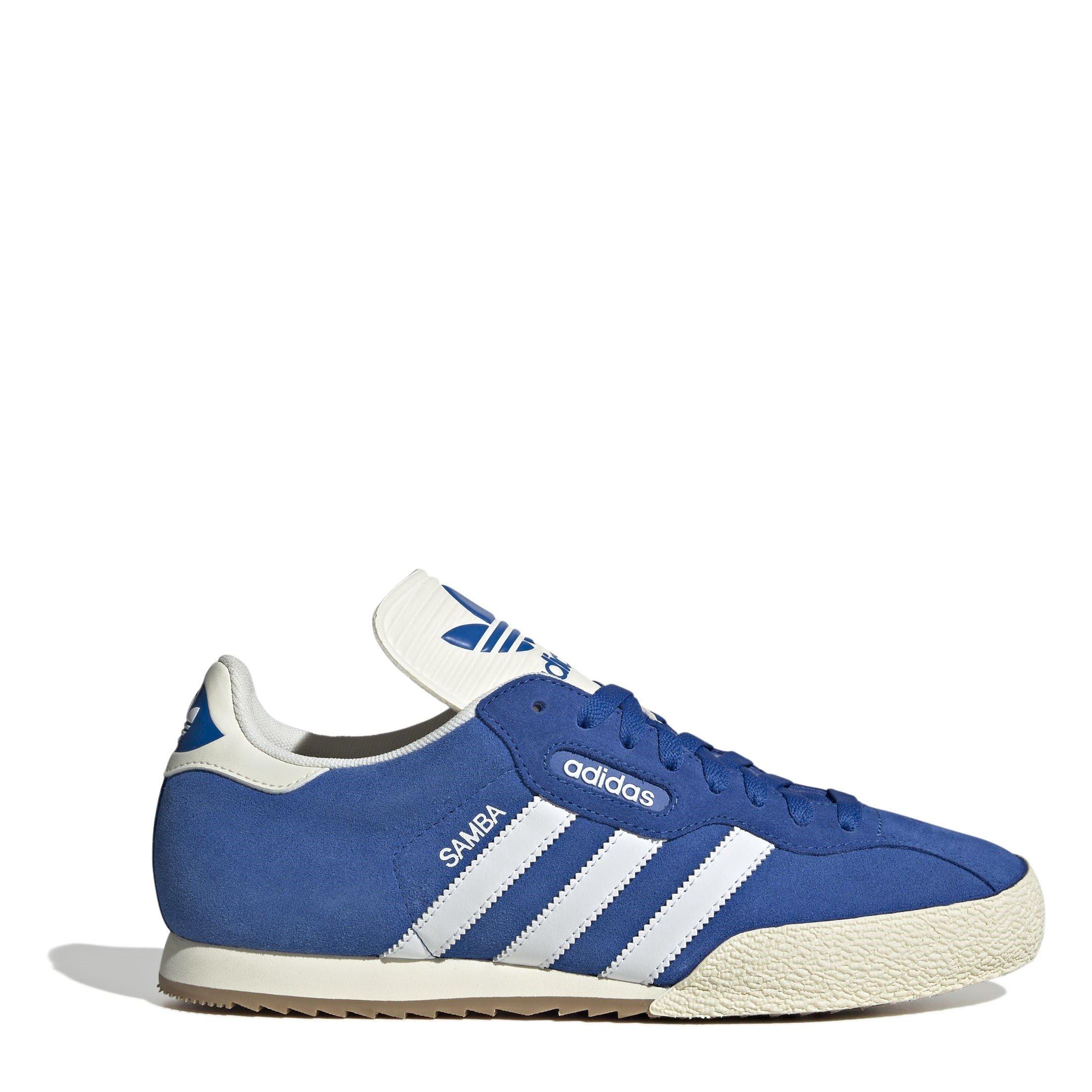 Adidas Men's Originals Samba Suede Trainers - Blue/White - 8.5 (42.7)