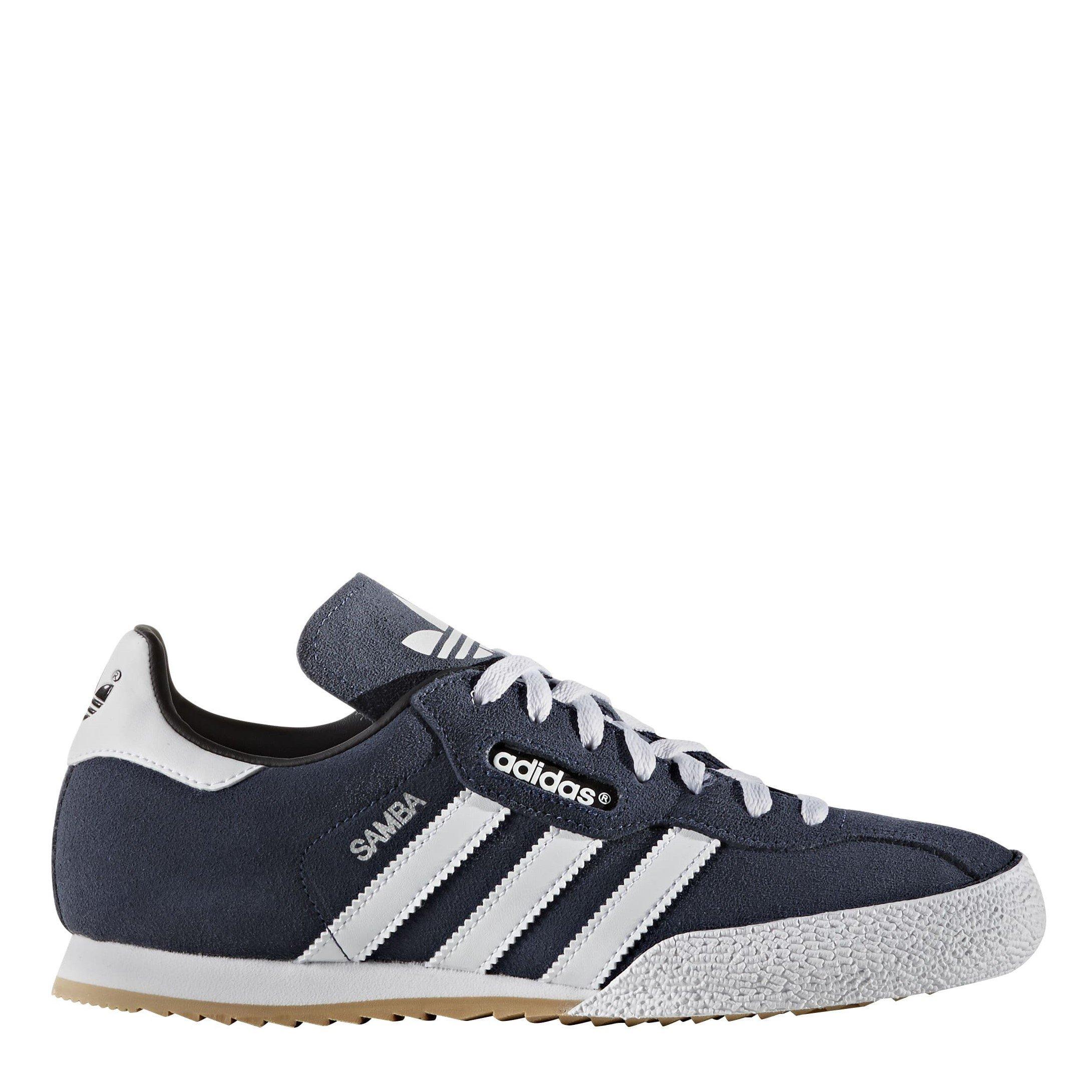 Azul Marinho/Branco - adidas - Originals Samba Suede Trainers Mens - 1