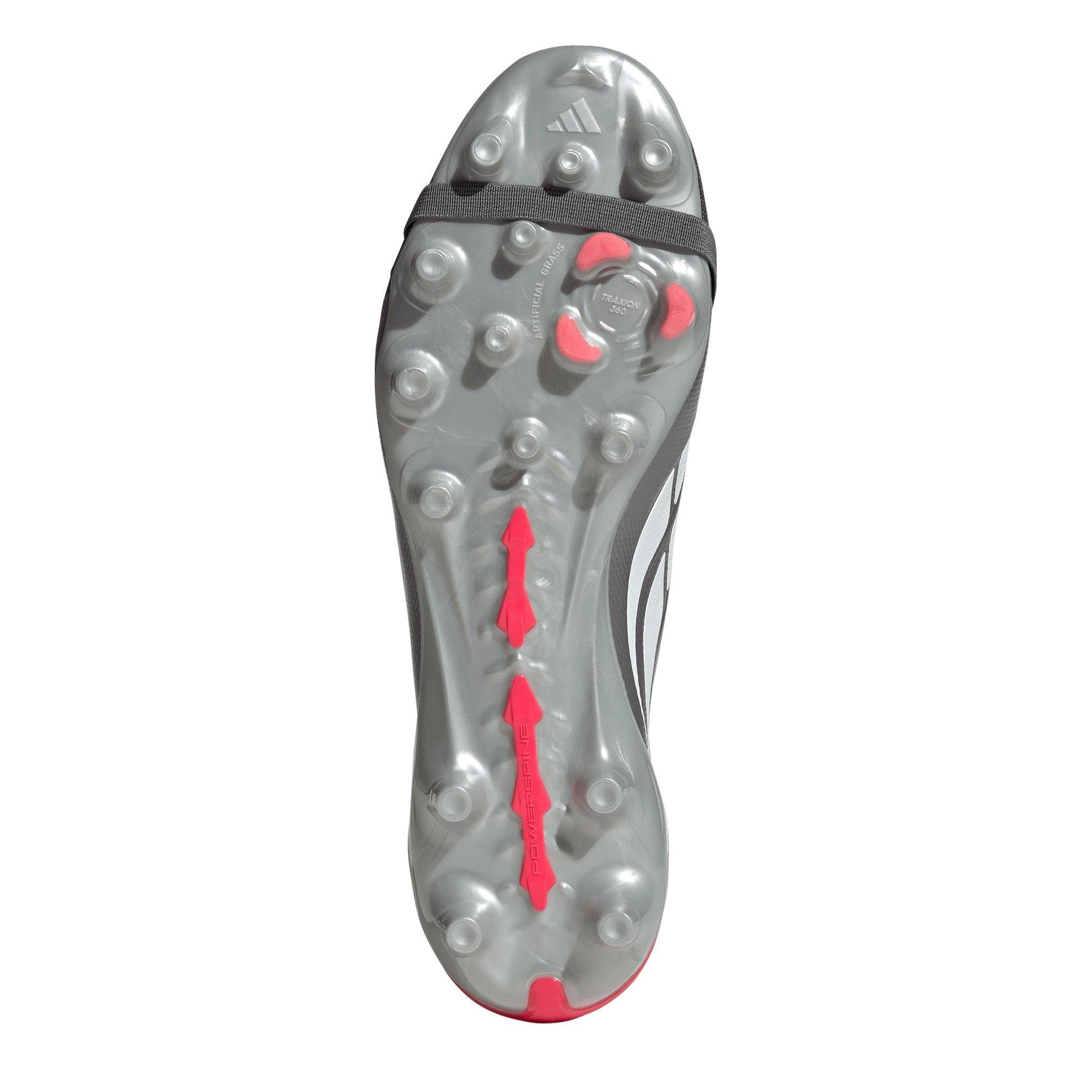 Grey/Red - adidas - adidas Predator Fold-Over Tongue League Astro Turf Football Boots - 6