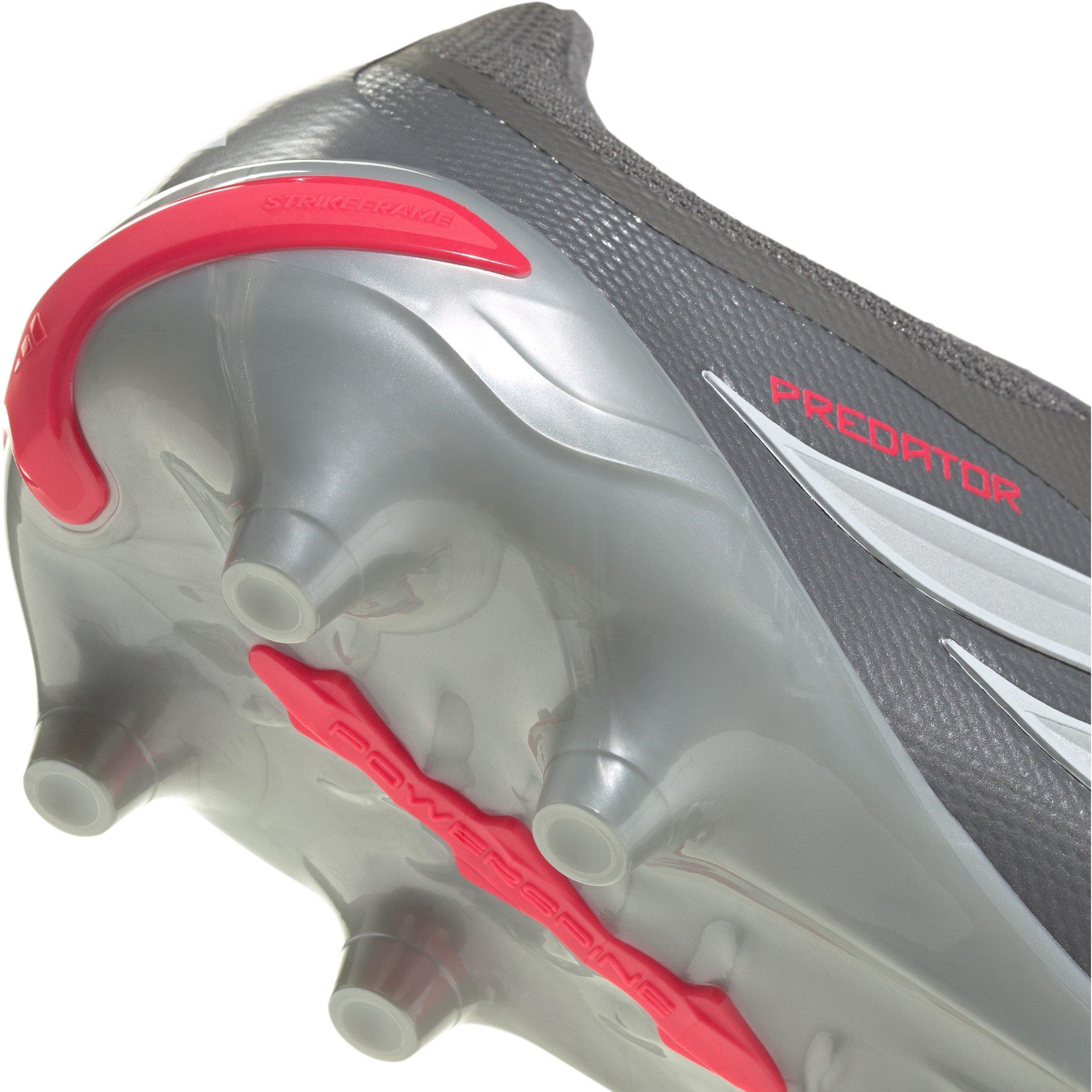 Grey/Red - adidas - adidas Predator Fold-Over Tongue League Astro Turf Football Boots - 7