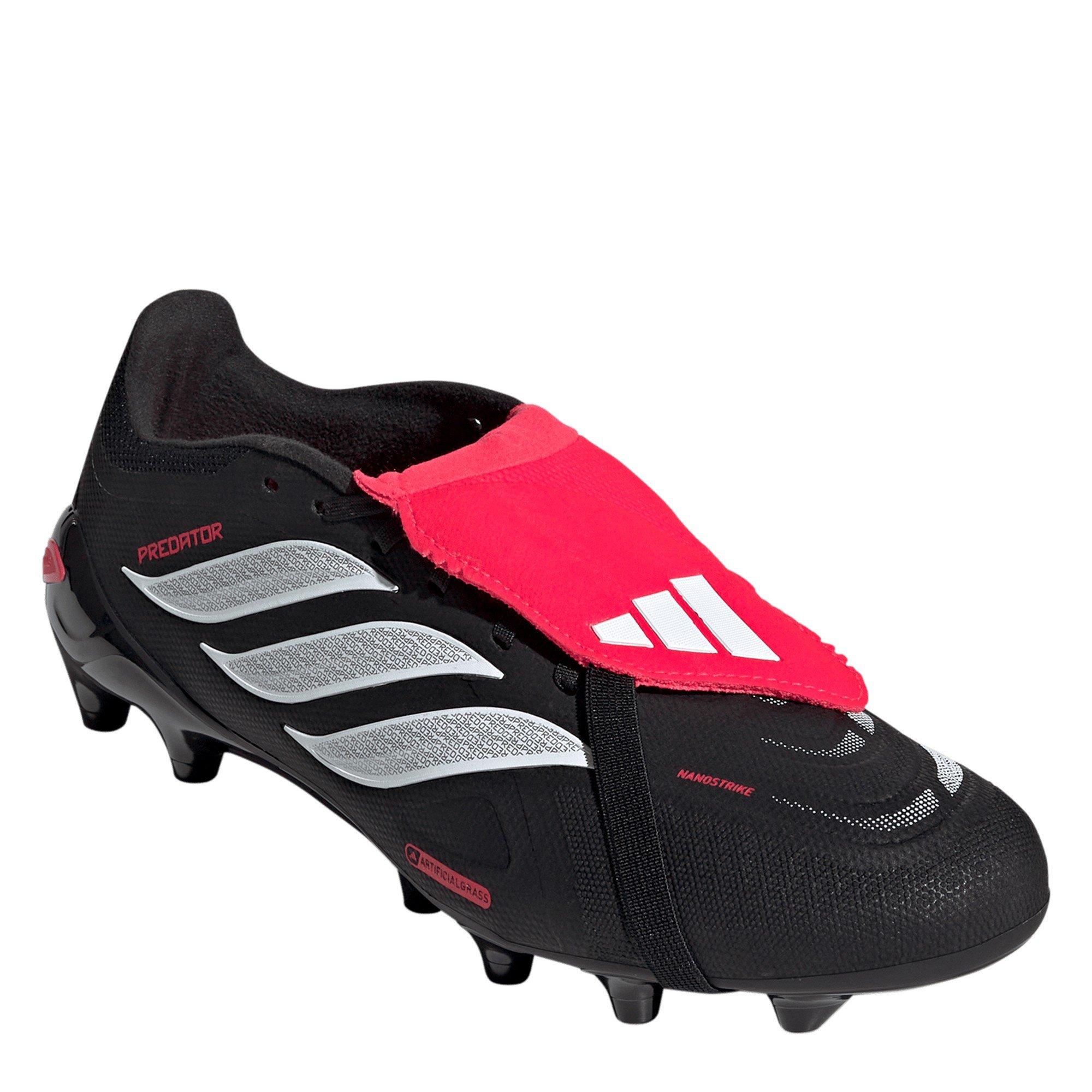 Black/White/Red - adidas - Mens adidas Predator Fold-Over Tongue League Astro Turf Football Boots - 3