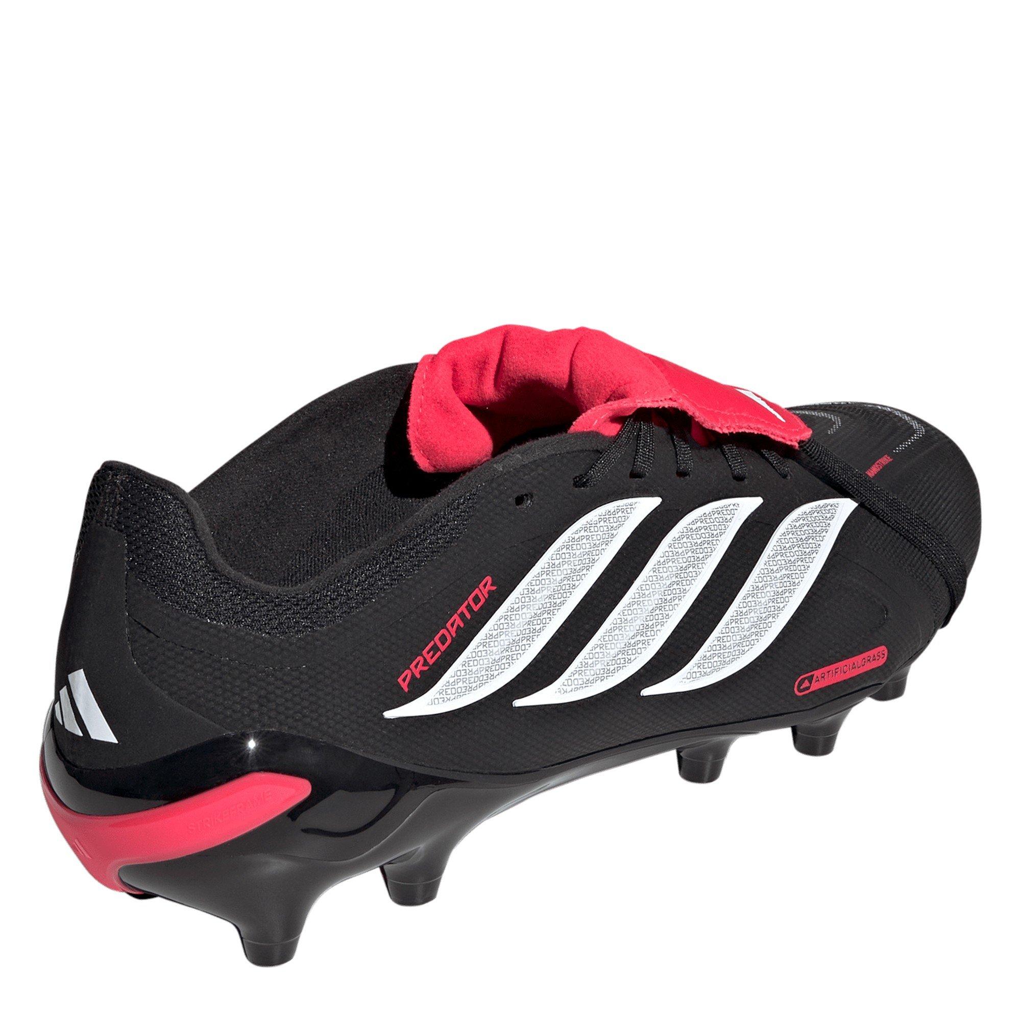 Black/White/Red - adidas - Mens adidas Predator Fold-Over Tongue League Astro Turf Football Boots - 4