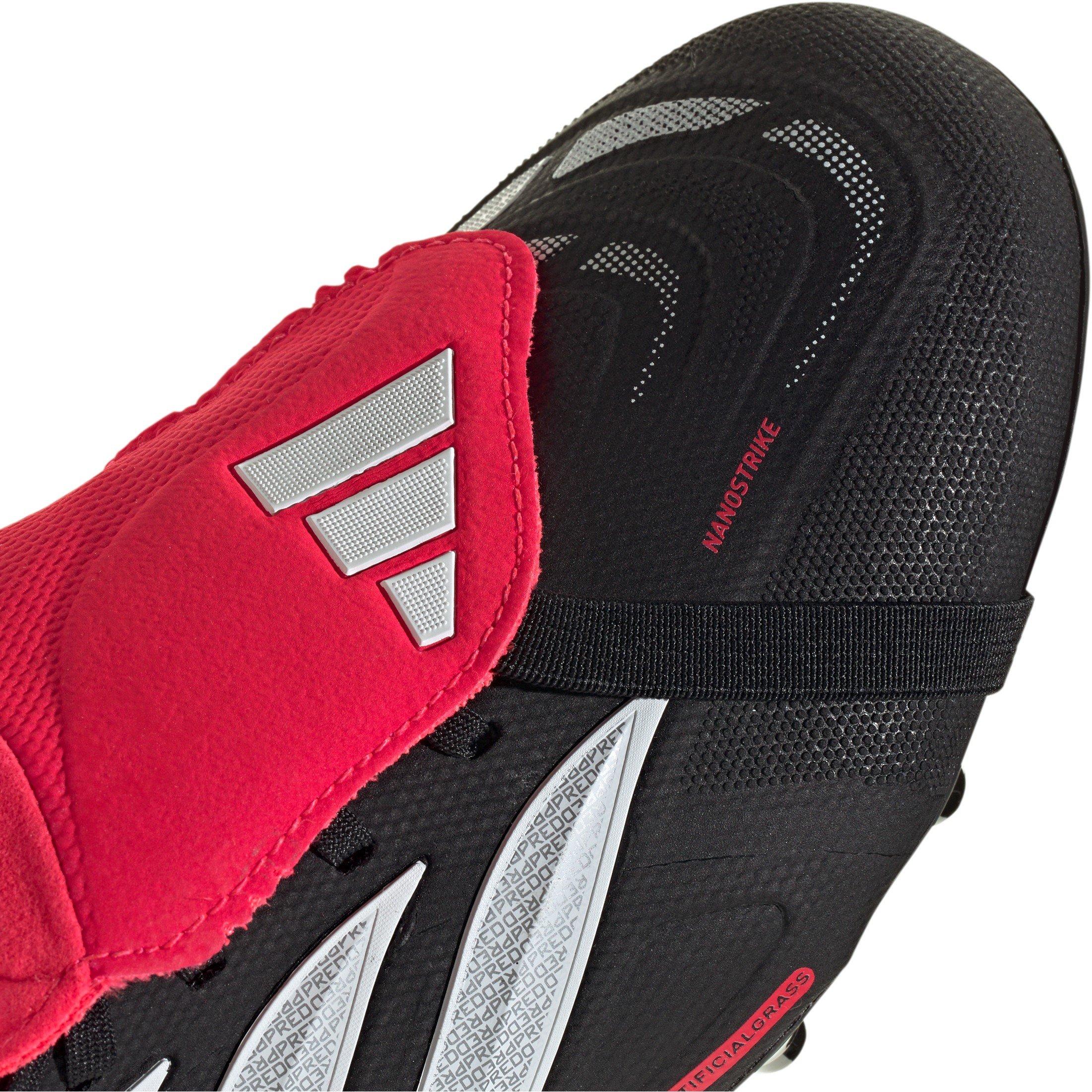 Black/White/Red - adidas - Mens adidas Predator Fold-Over Tongue League Astro Turf Football Boots - 8