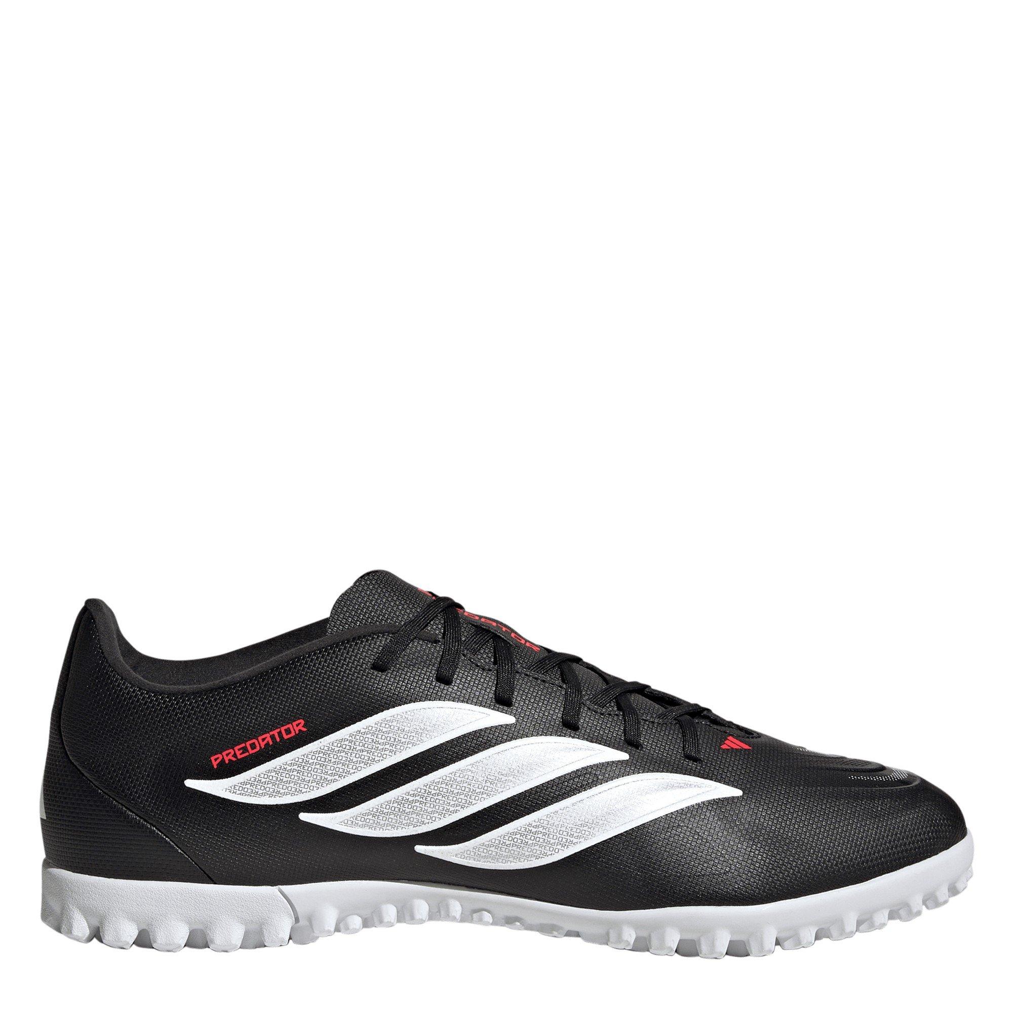 Adidas Men's Predator Club Astro Turf Football Boots - Black/Red - 11.5(46.7)