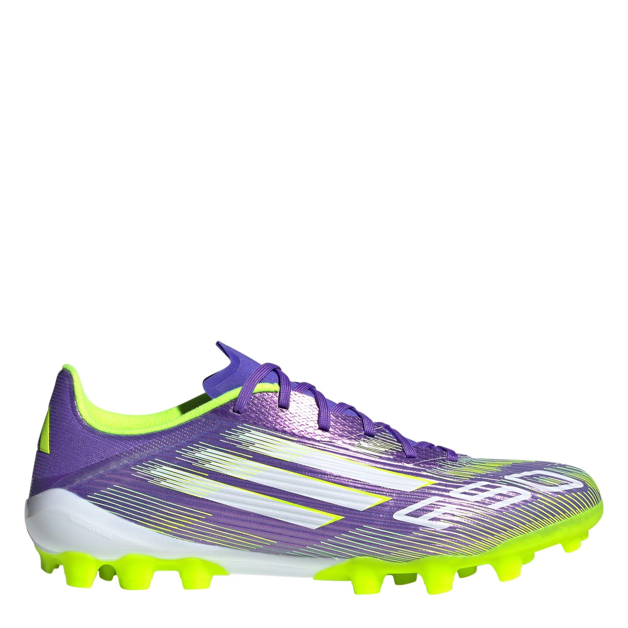 Adidas Men's F50 League Adults Astro Turf Football Boots - Purple/White - 8 (42)