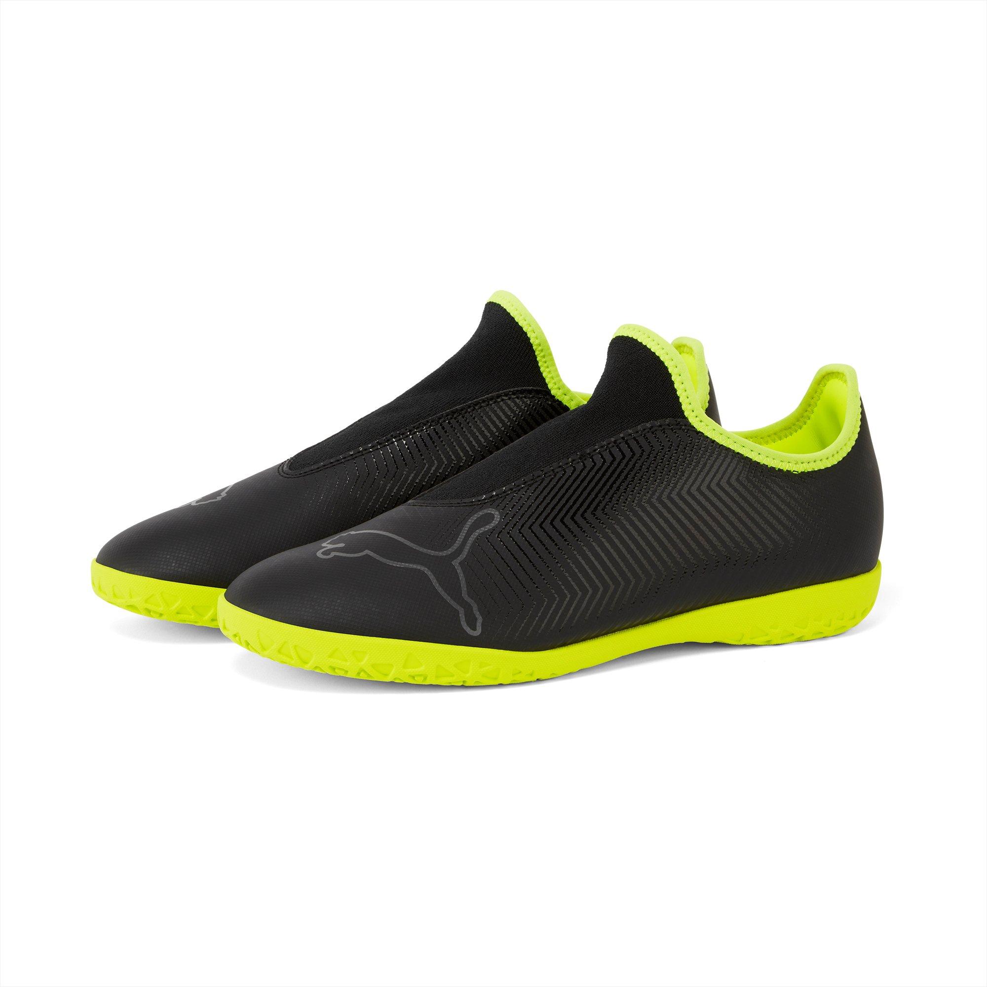 Puma Men's Finesse Indoor Football Boots - Black/Fluyellow - 8.5 (42.5)