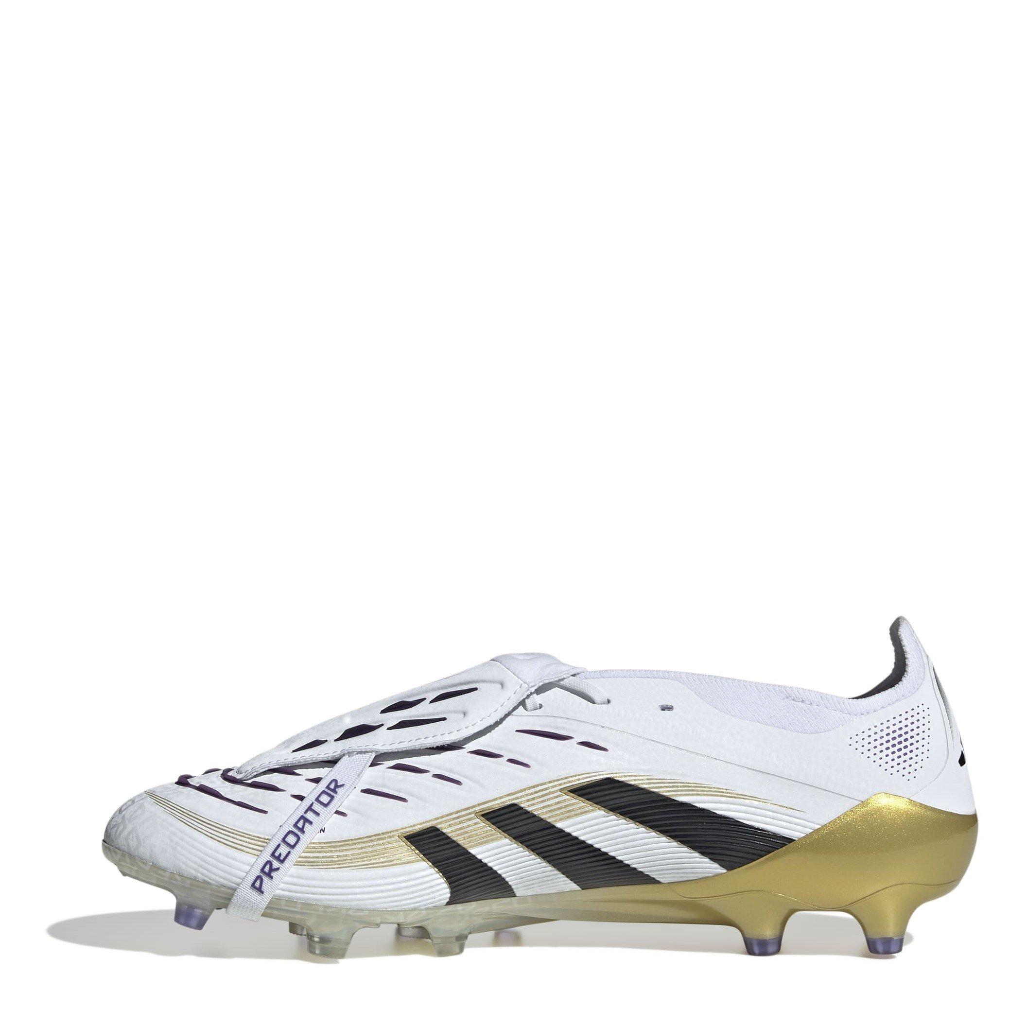 White/Blk/Gold - adidas - Predator Fold-Over Tongue Mens Astro Turf Football Boots - 2