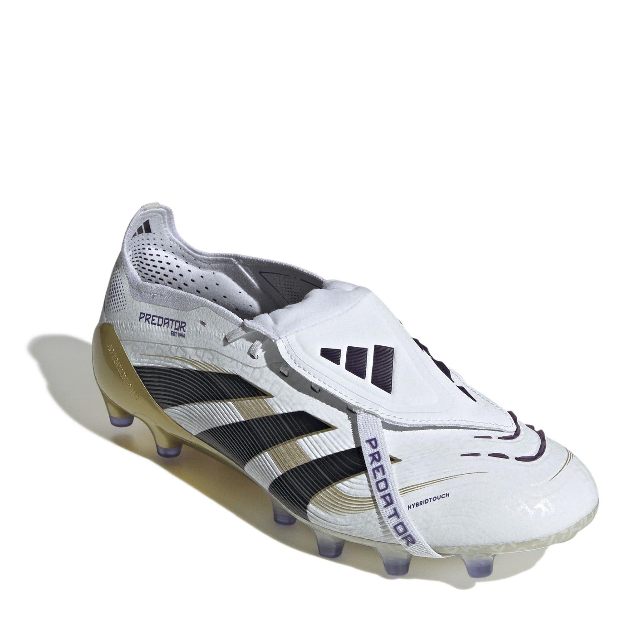 White/Blk/Gold - adidas - Predator Fold-Over Tongue Mens Astro Turf Football Boots - 3