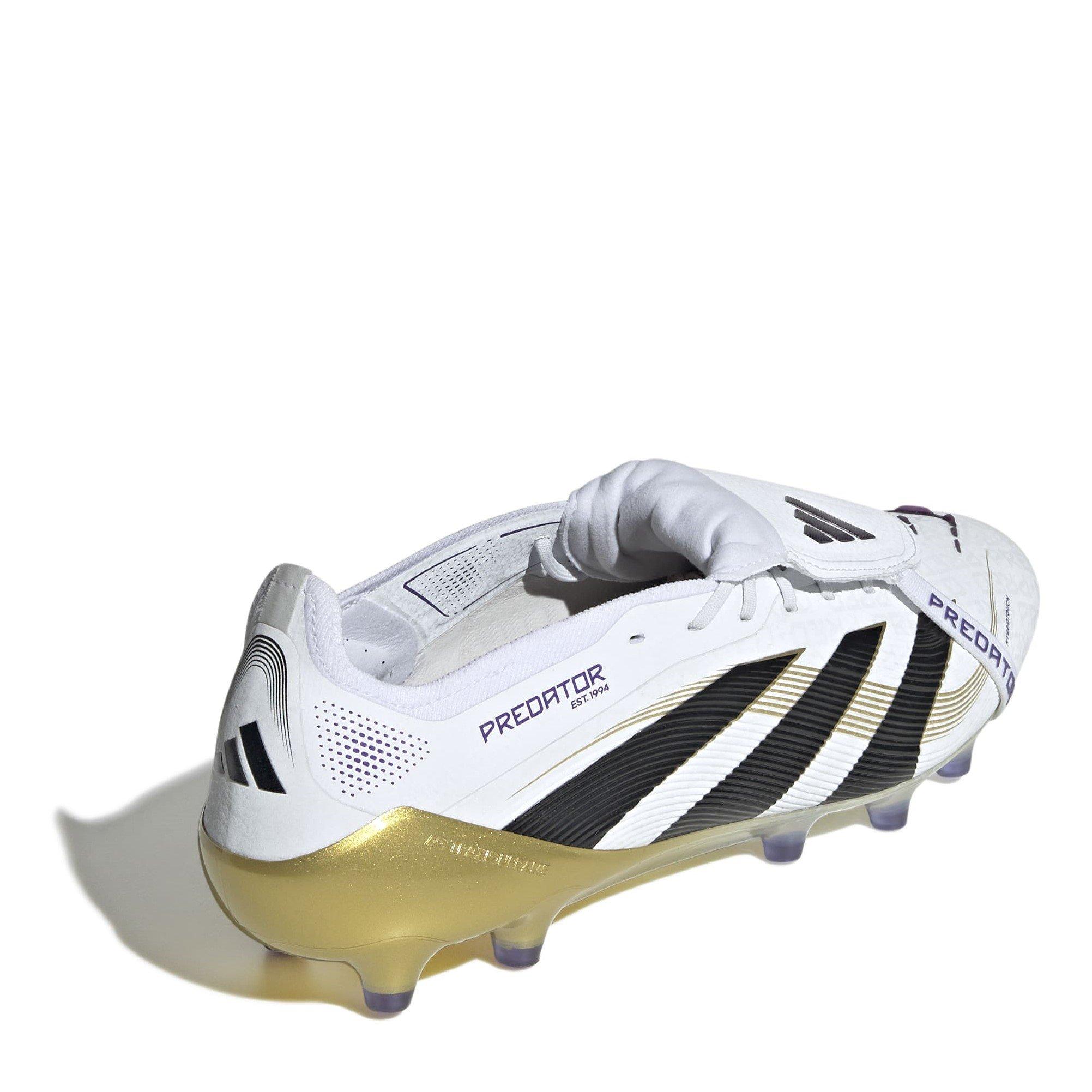 White/Blk/Gold - adidas - Predator Fold-Over Tongue Mens Astro Turf Football Boots - 4