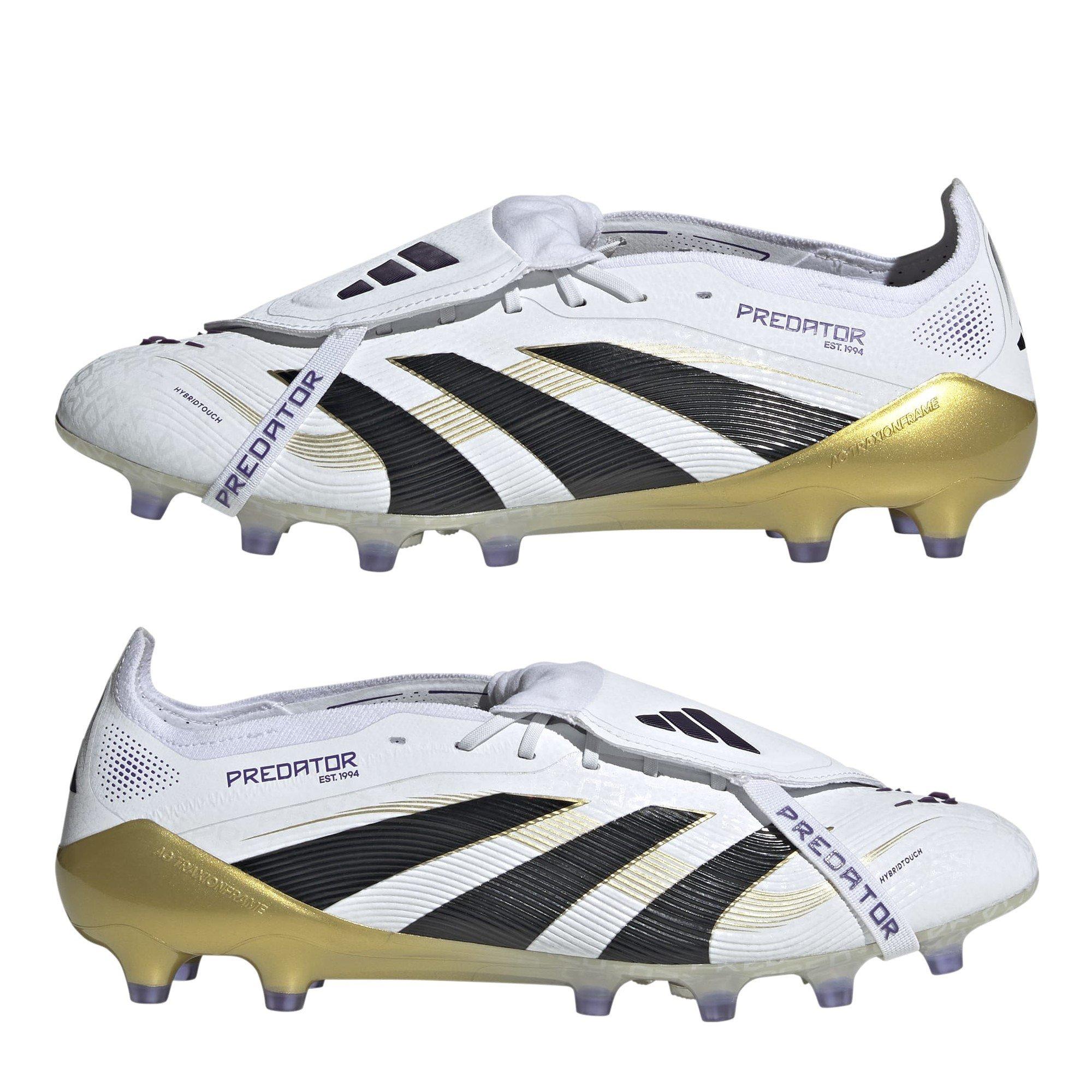 White/Blk/Gold - adidas - Predator Fold-Over Tongue Mens Astro Turf Football Boots - 9