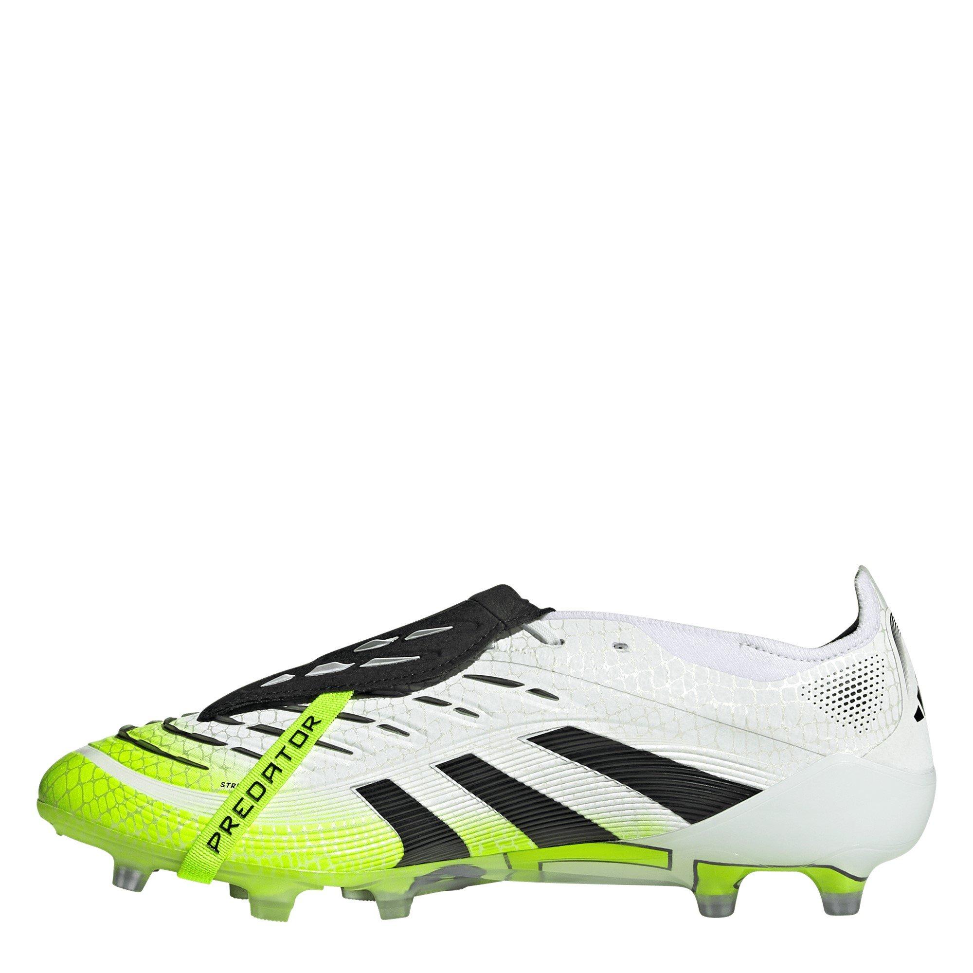 Weiß/Schwarz/Zitrone - adidas - Predator Fold-Over Tongue Mens Astro Turf Football Boots - 2