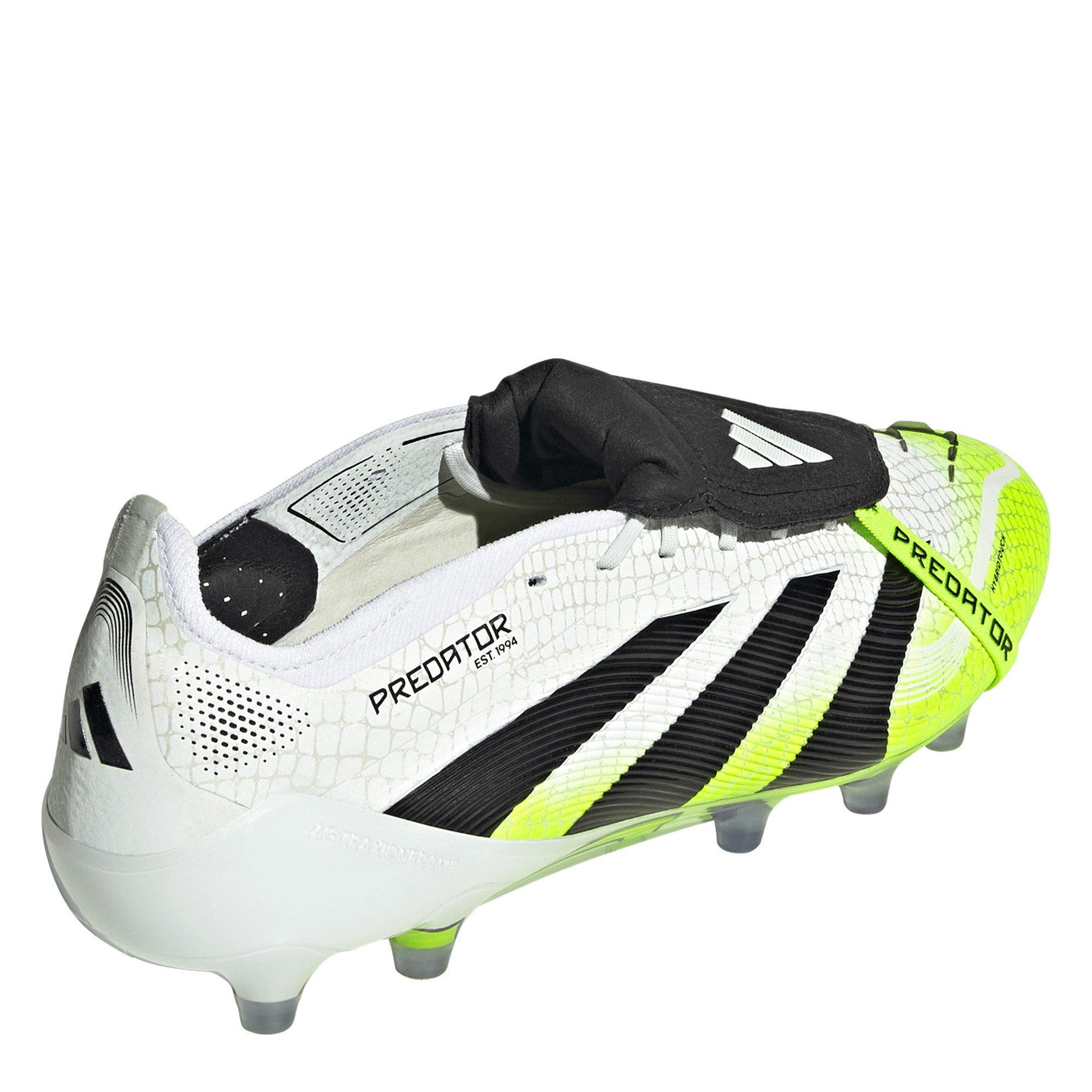 Weiß/Schwarz/Zitrone - adidas - Predator Fold-Over Tongue Mens Astro Turf Football Boots - 4