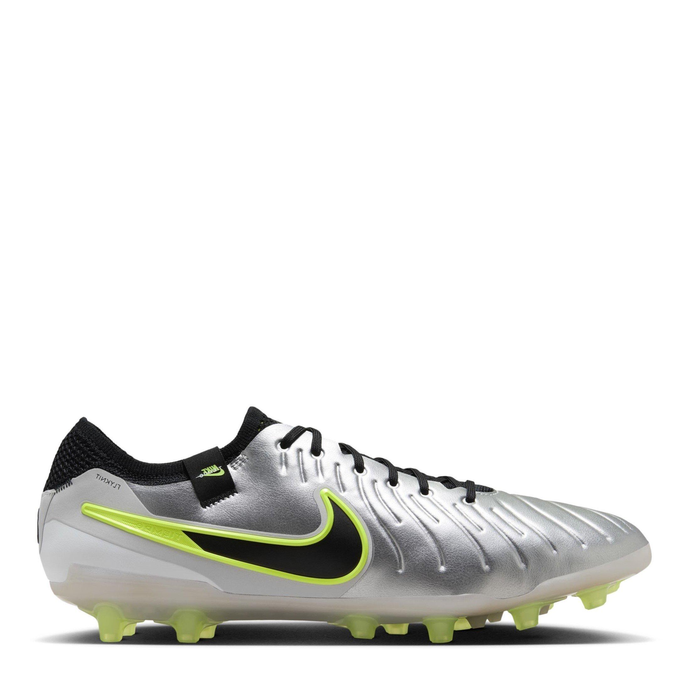Silver/Volt - Nike - Tiempo Legend 10 Elite Adults Artificial Ground Football Boots - 1