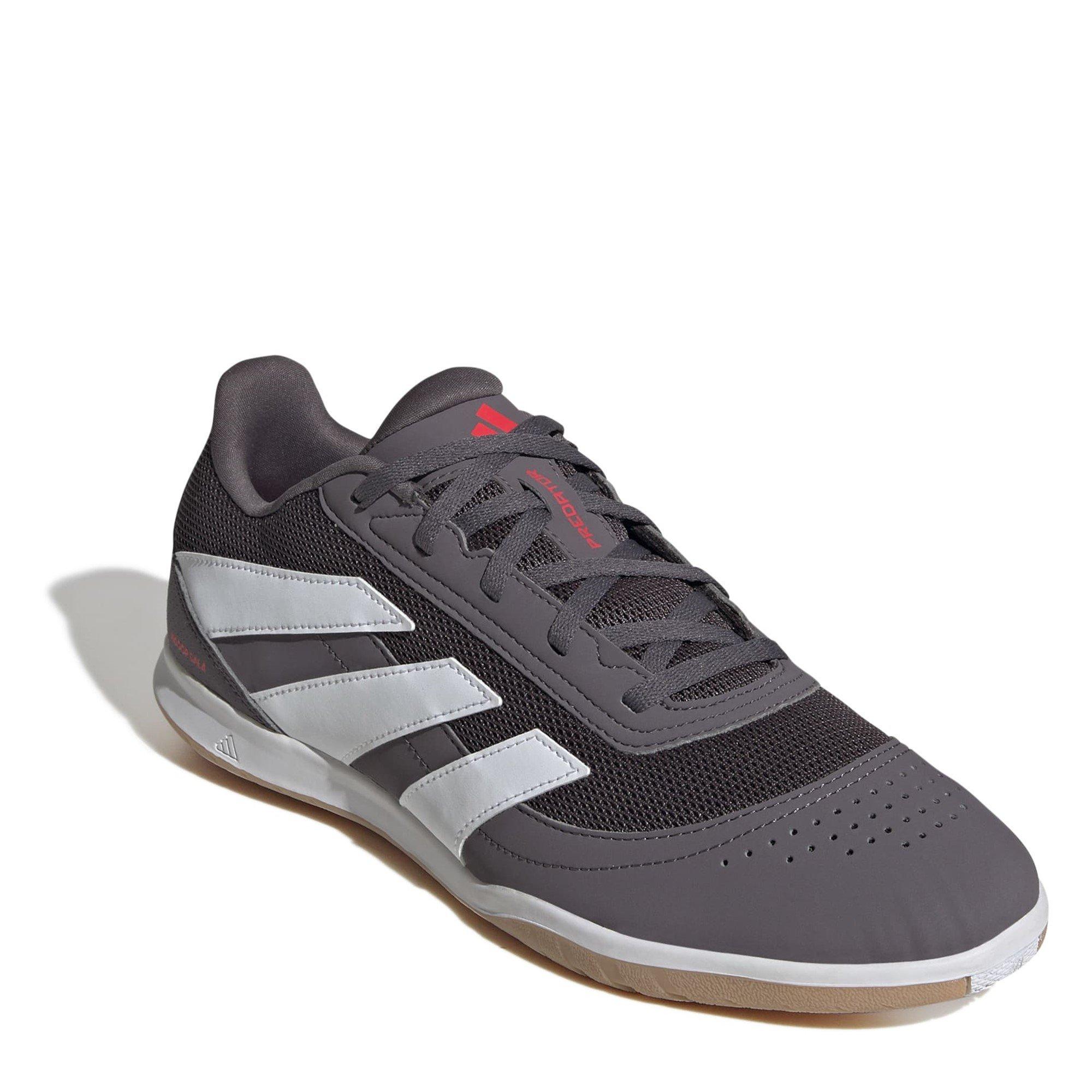 Grey/White/Red - adidas - Predator Club Football Boots Indoor Sala Mens - 3