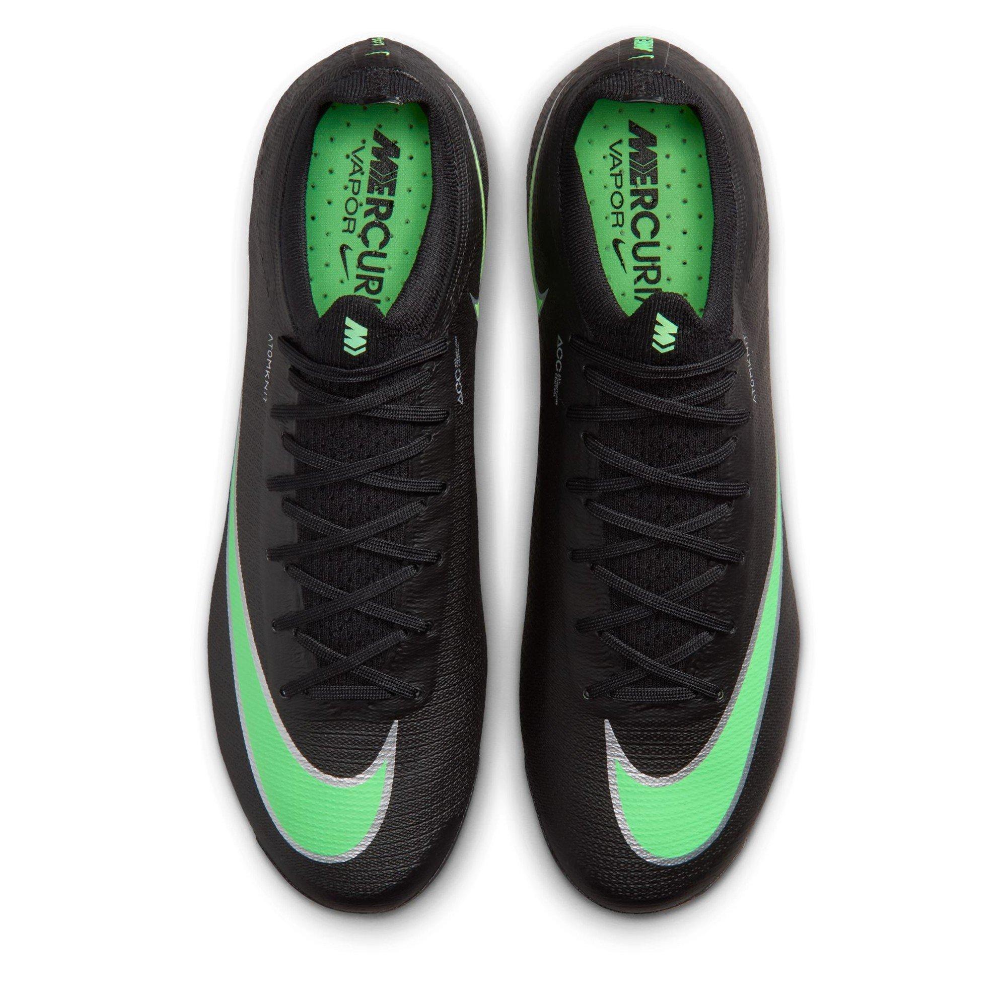 Black/Green - Nike - Nike Air Zoom Mercurial Vapor Elite Adults Artificial Ground Football Boots - 6