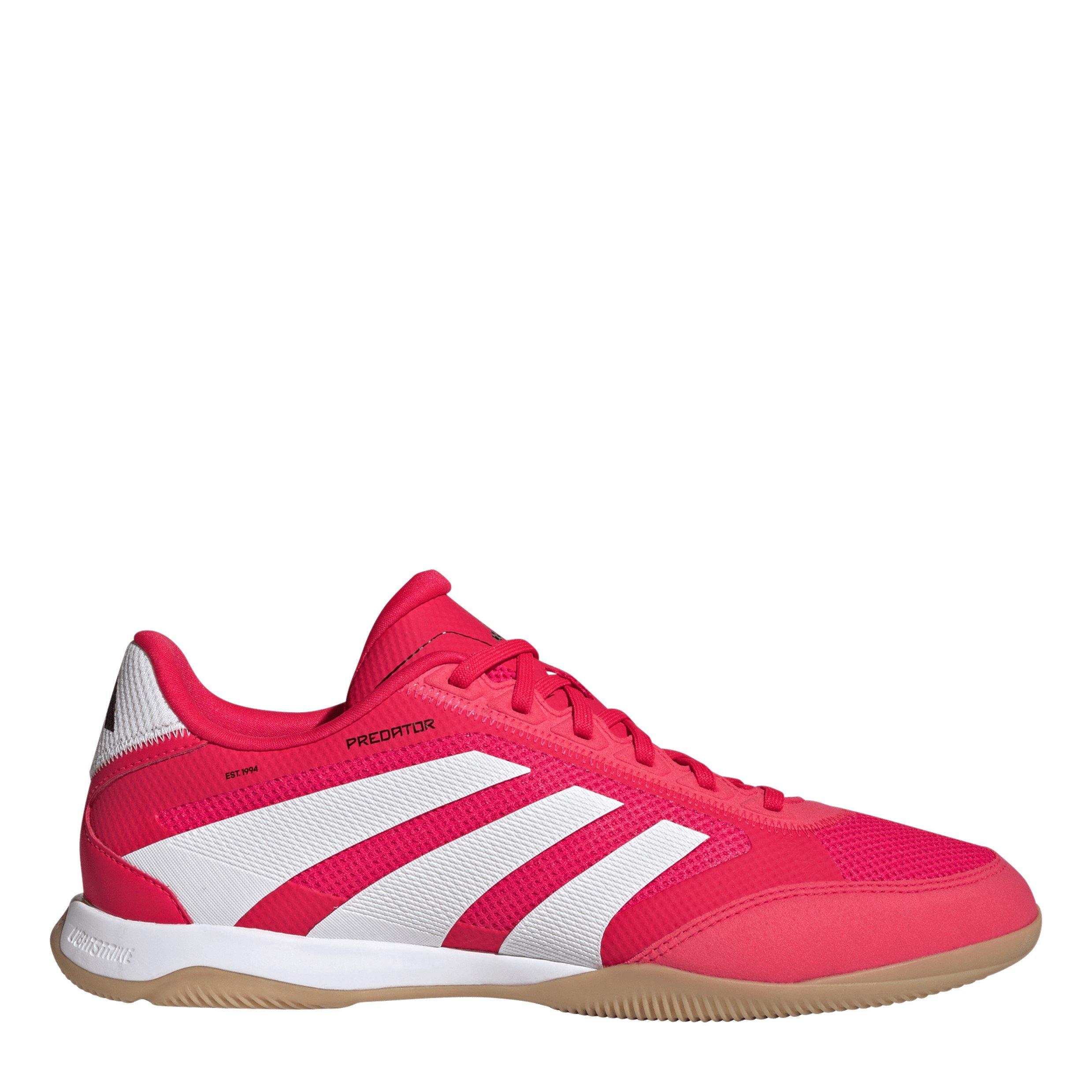 Adidas  Adults Predator League Mesh Indoor Football Boots - Lucid Red/ Whit - 9.5 (44)