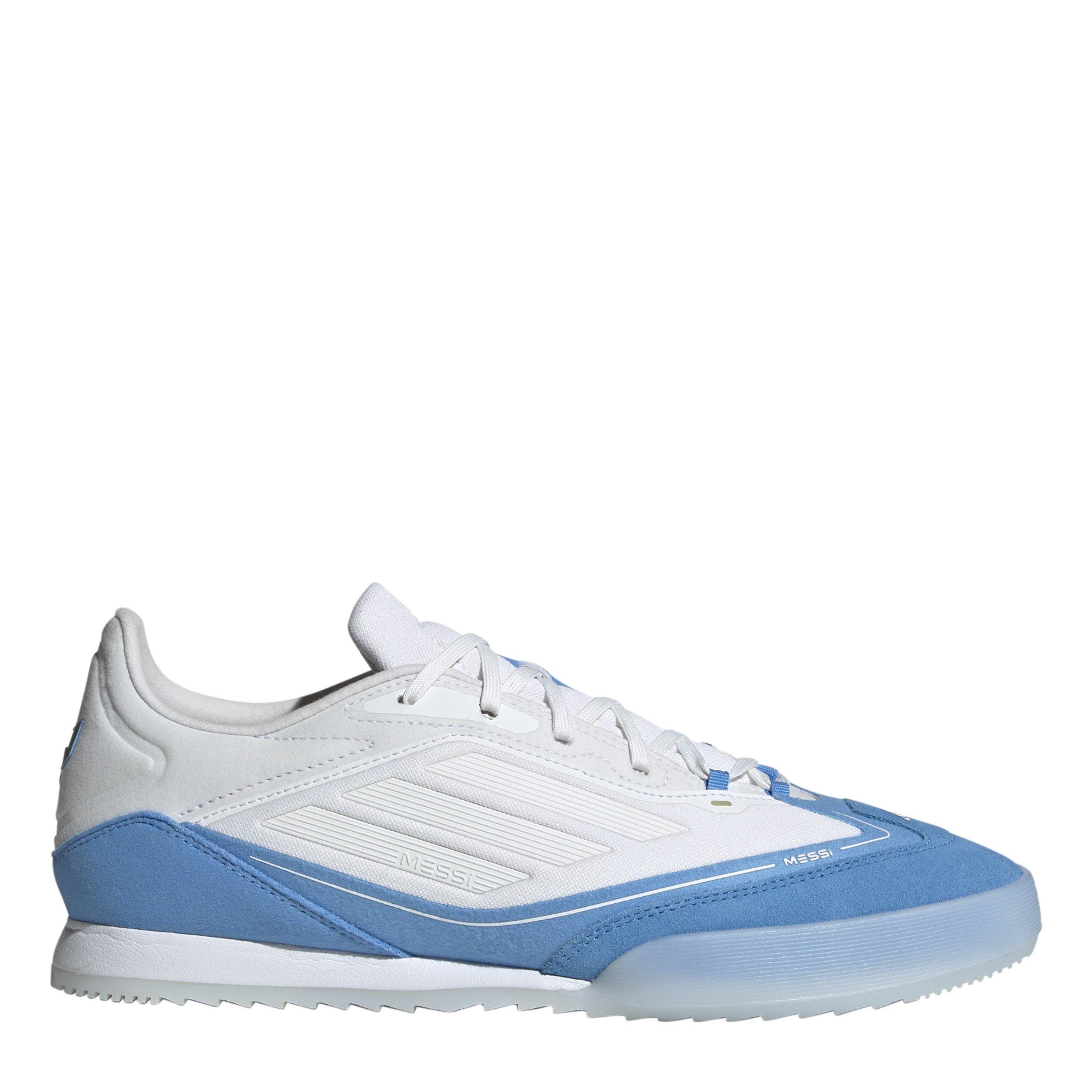 Adidas  F50 Freestyle 24 Messi Indoor Football Boots Adults - White/Gold/Blue - 12 (47.3)
