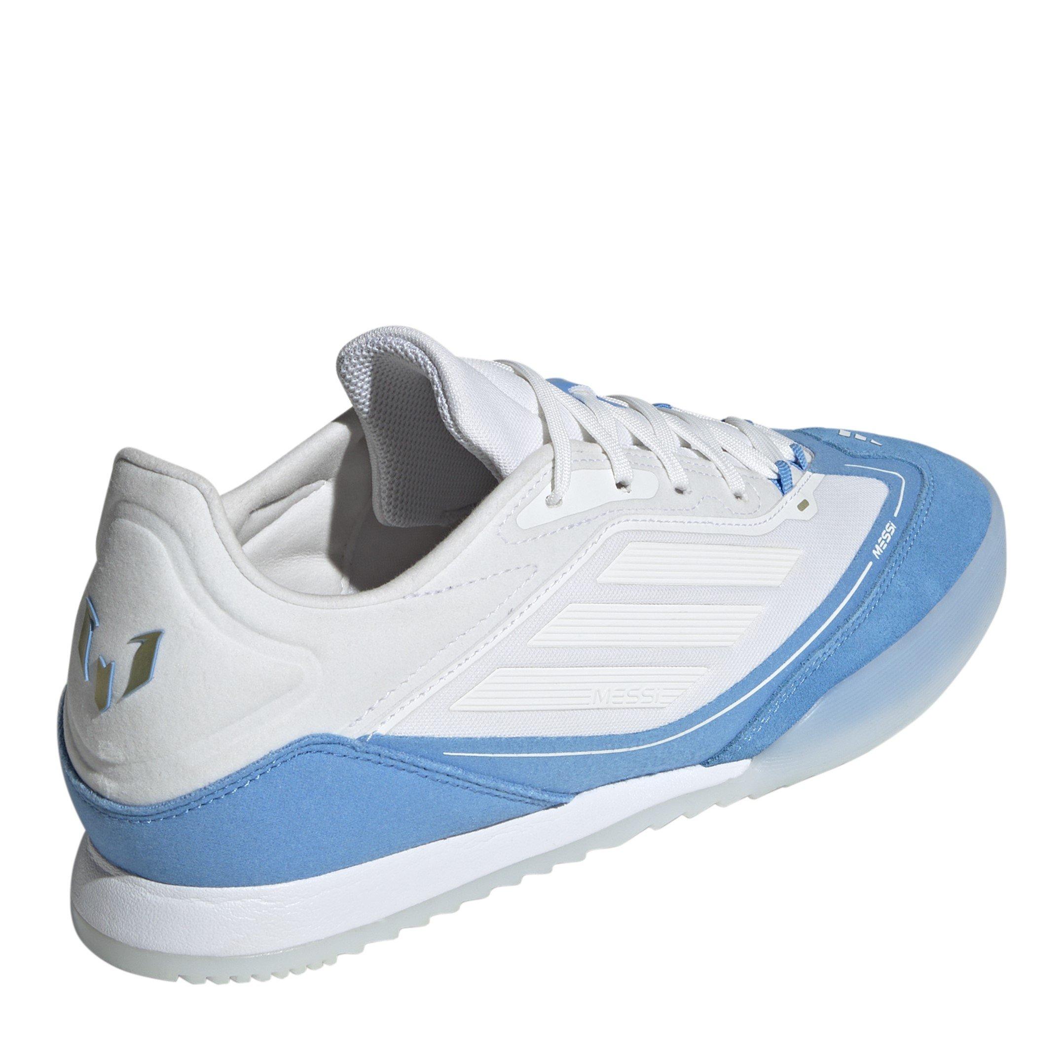 Wit/Goud/Blauw - adidas - F50 Freestyle 24 Messi Indoor Football Boots Unisex Adults - 4