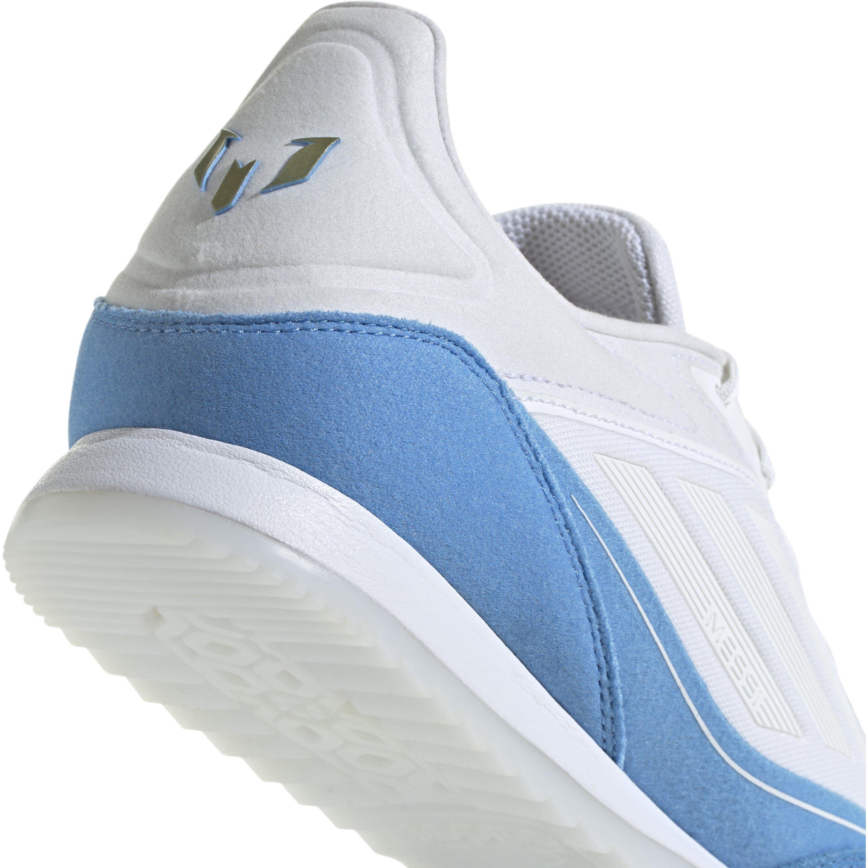 Wit/Goud/Blauw - adidas - F50 Freestyle 24 Messi Indoor Football Boots Unisex Adults - 7