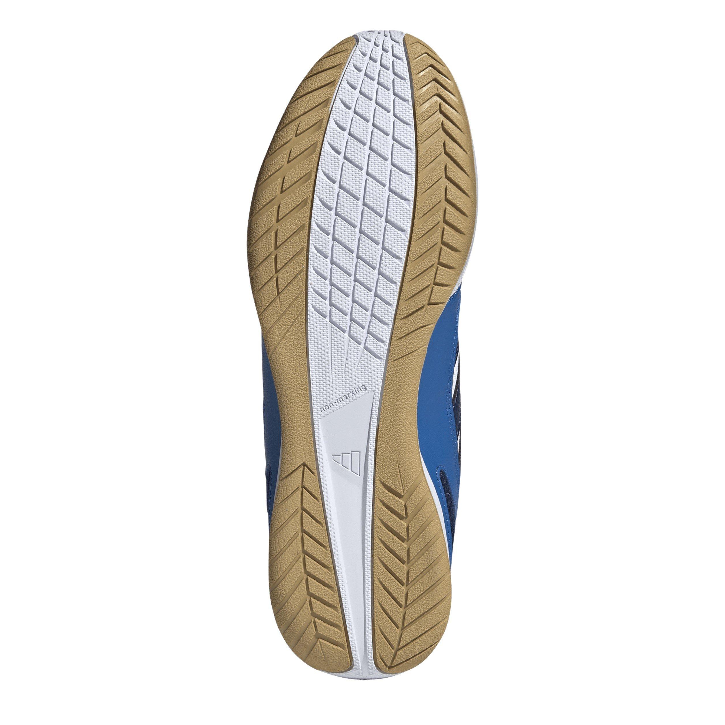 Blanc/Bleu/Argent - adidas - Unisex Adults Indoor Football Boots - 6