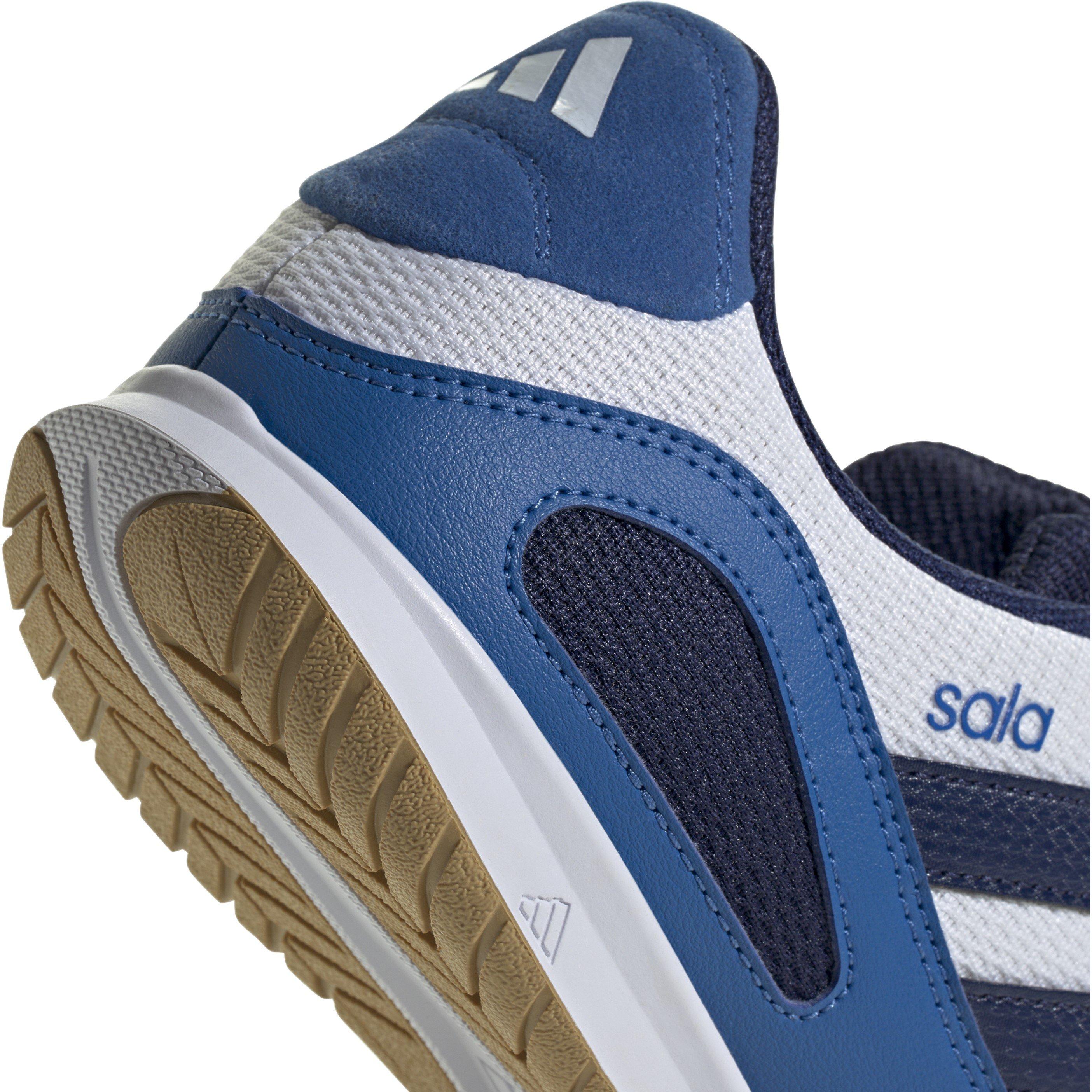 Blanc/Bleu/Argent - adidas - Unisex Adults Indoor Football Boots - 8