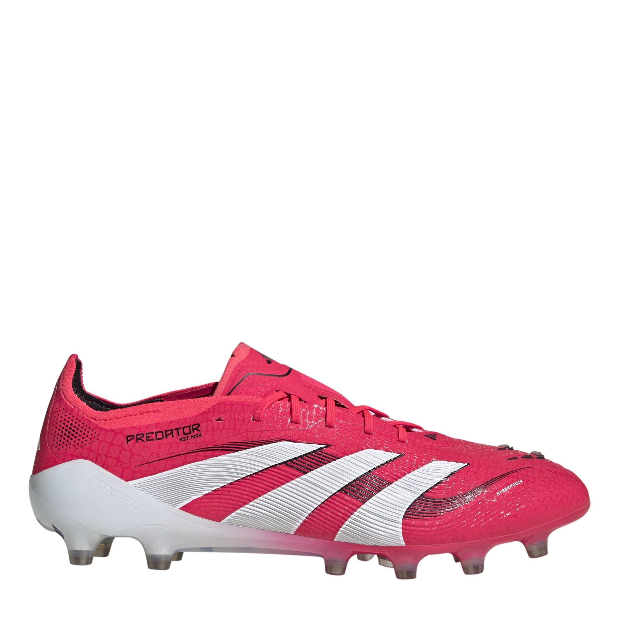 Adidas  Adults Pator Astro Turf Football Boots - Red/Wht/Blk - 6 (39.3)