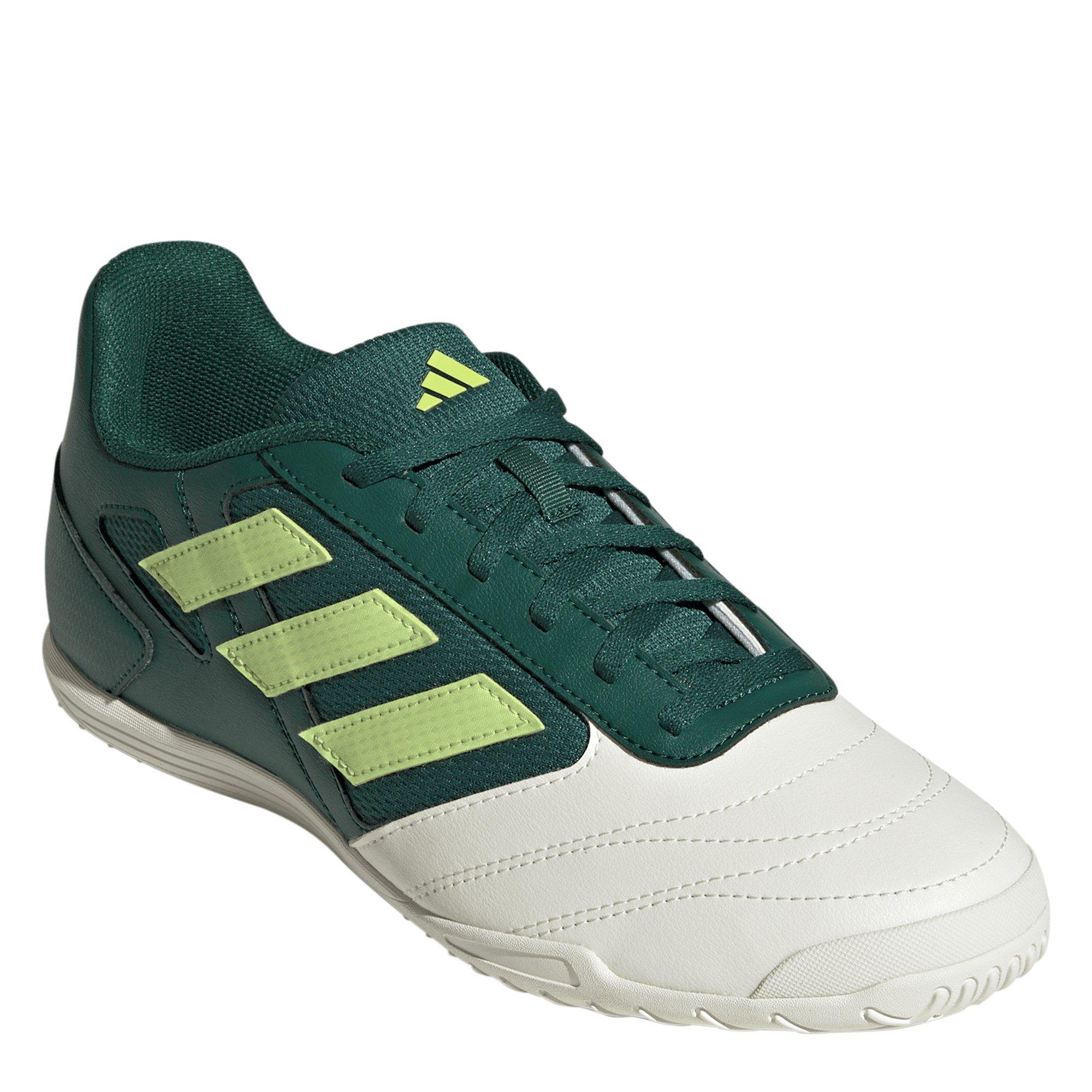 Green adidas sales indoor soccer shoes